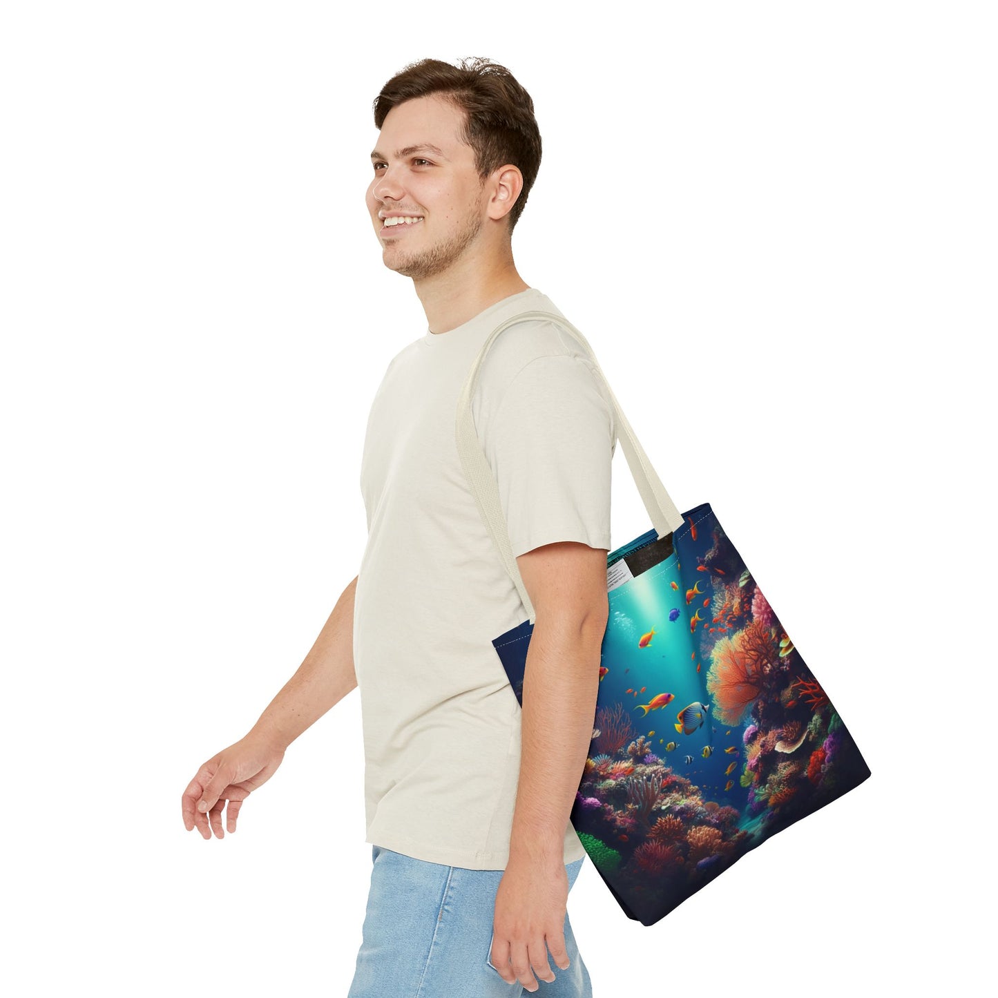 Coral Reef Illustrated Tote Bag