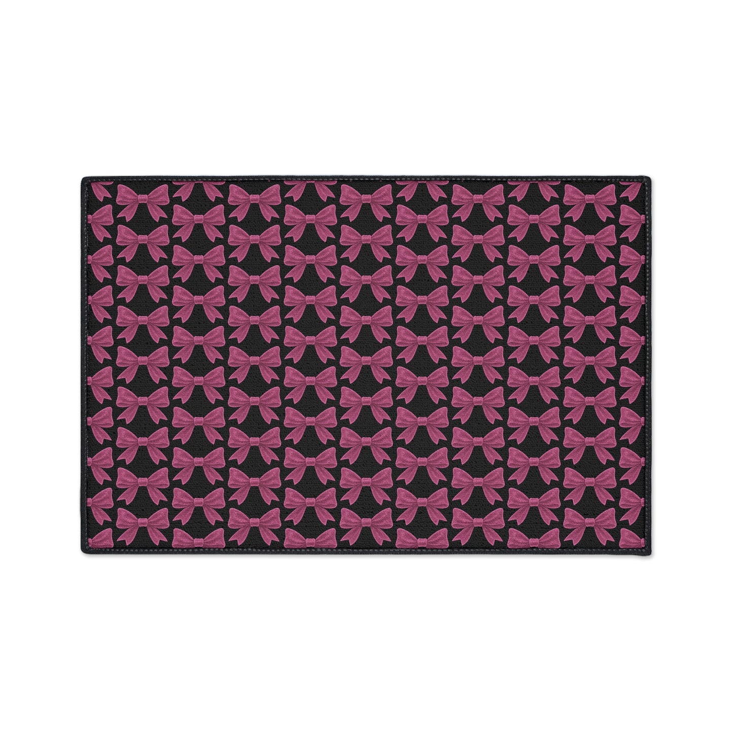 Pink Bow Doormat - Cute Aesthetic Floor Mat for Entryway, Kitchen or Bedroom | Girly Indoor Outdoor Rug Gift for Her