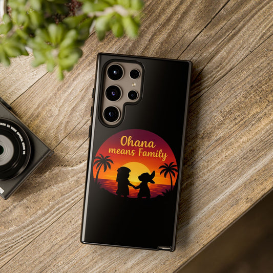 Ohana Means Family Samsung Case – Cute Hawaii Sunset Phone Cover – Lilo and Stitch-Inspired Gift – Protective Case for Galaxy S Series