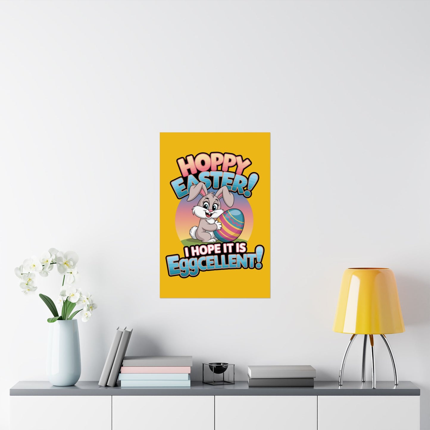 Easter Bunny Poster Easter Decor Easter Bunny Decor Home Decor Holiday Decorations Easter Art Wall Art