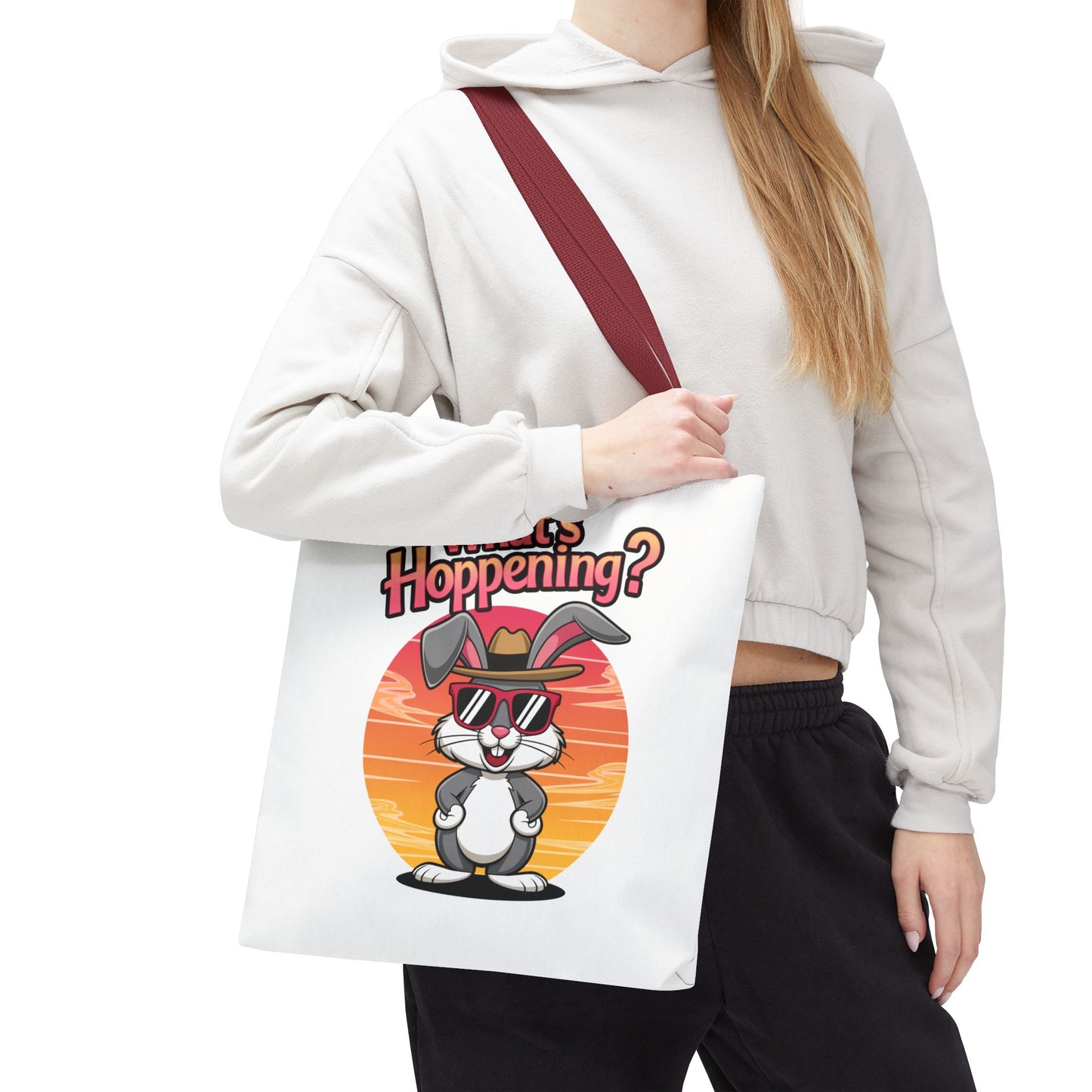 Bunny Tote Bag - 'What's Hoppening'