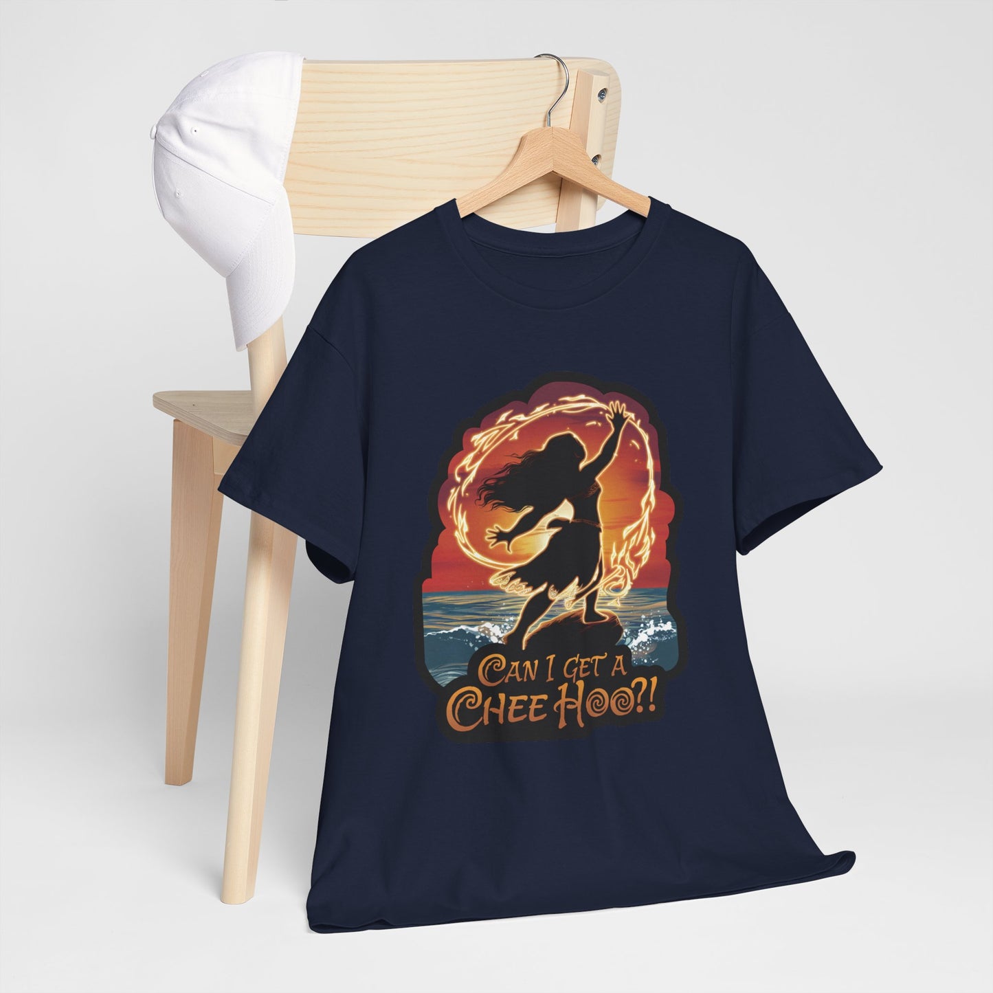 Can I Get a Chee Hoo Shirt – Hawaiian Island Vibes Tee – Hula Dancer Sunset Graphic T-Shirt – Polynesian Luau Party Unisex Top