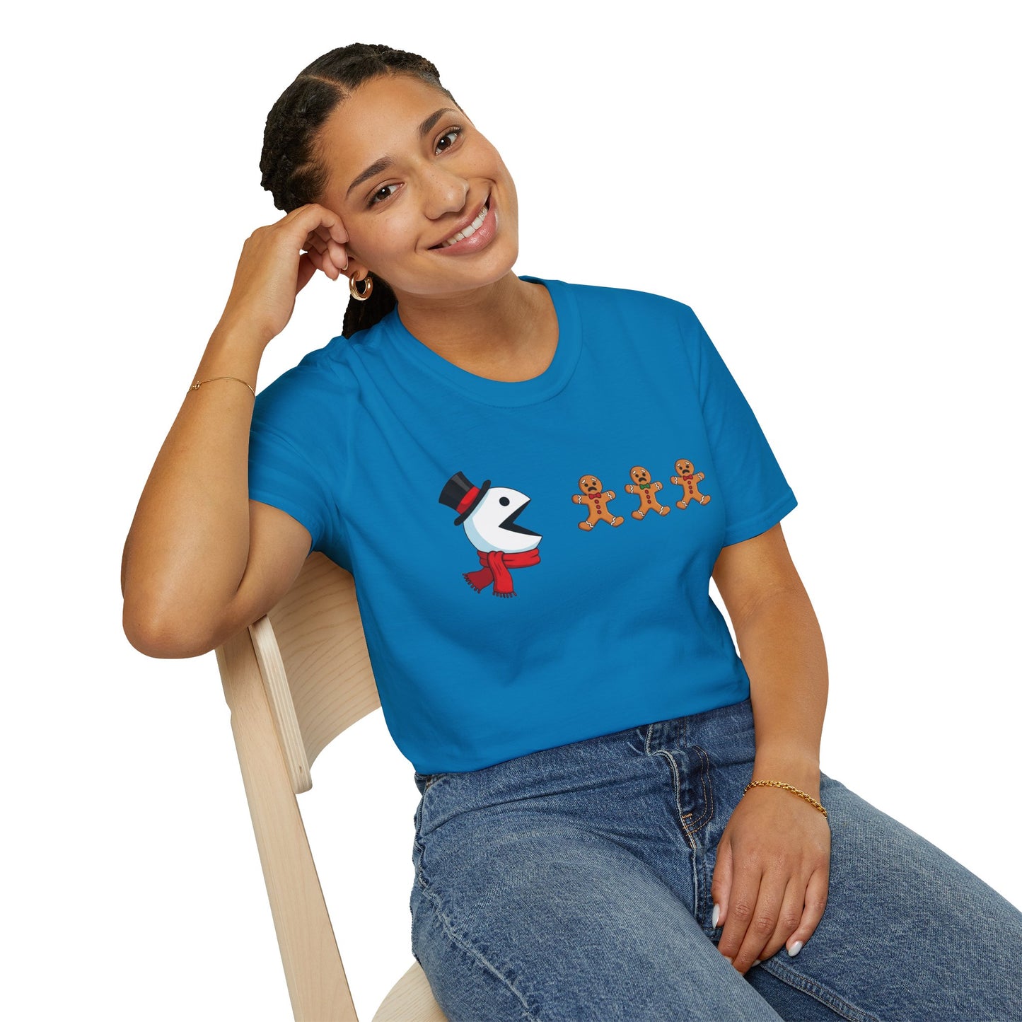 Funny Snowman And Gingerbread T-Shirt, Cute Christmas Tee, Holiday Humor Shirt, Festive Graphic Tee For Men And Women, Winter Gift Idea