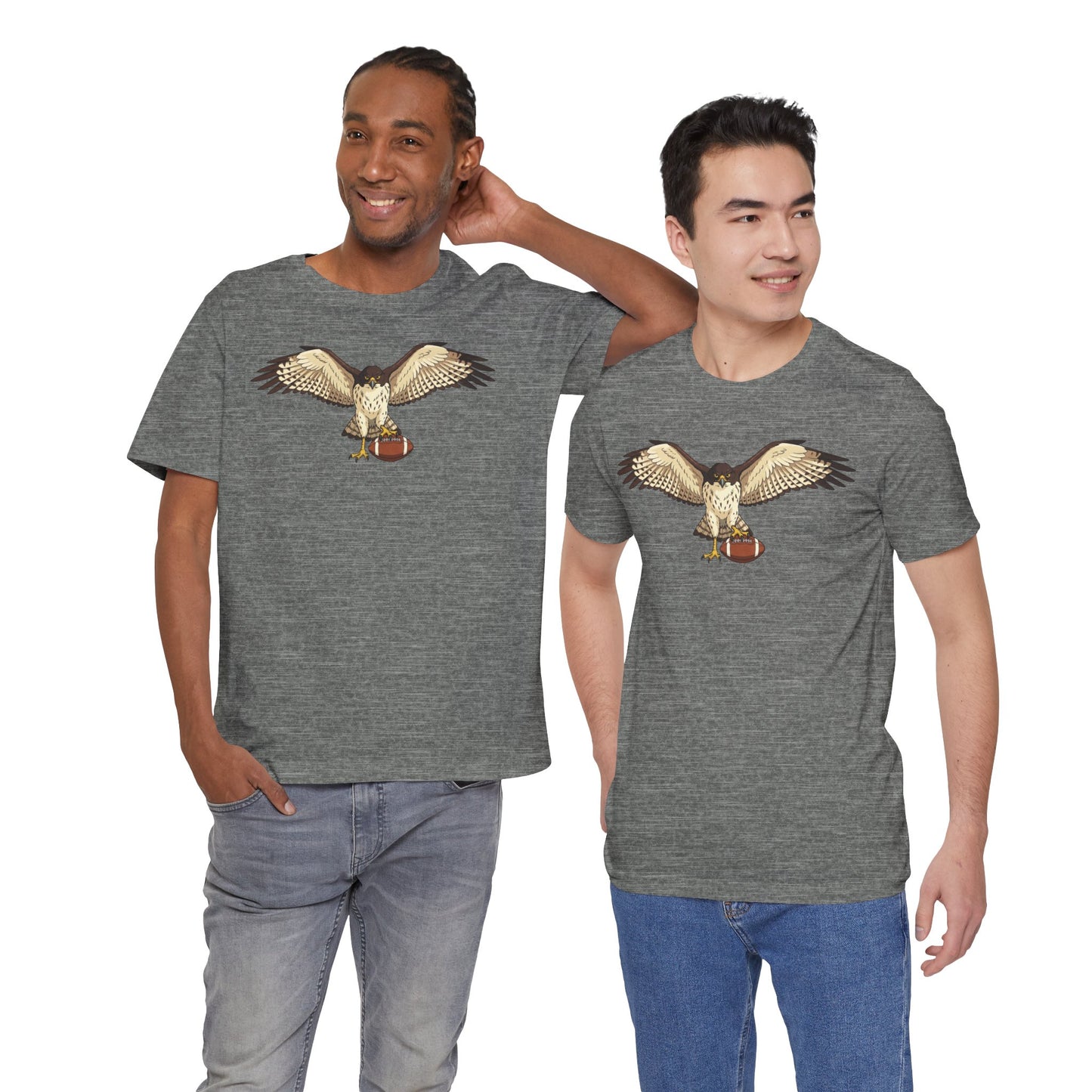 Hawk Football Shirt, Hawk Holding Football T Shirt, Football Mascot Tee, Bird Of Prey Shirt, Sports Fan Gift, Game Day Hawk Tee