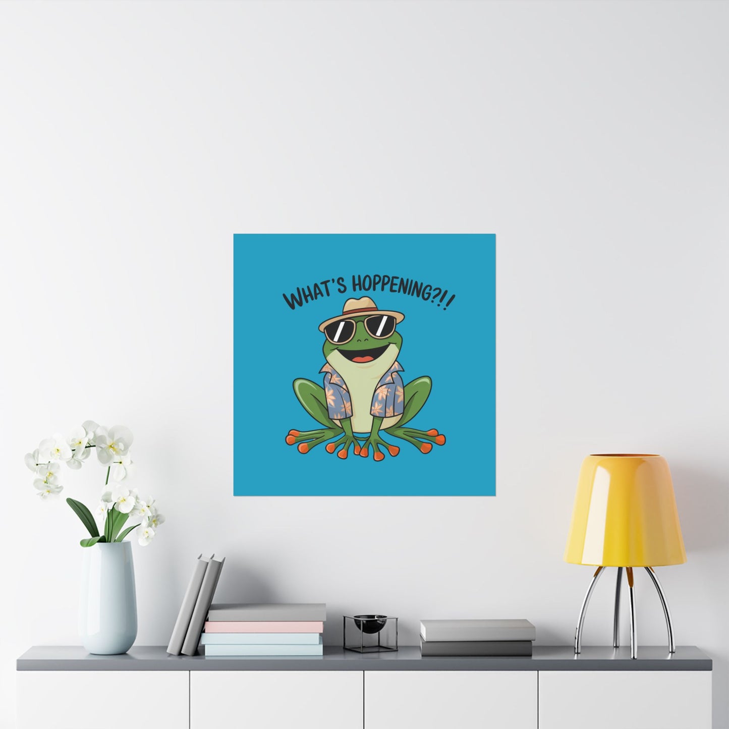 Vertical Poster - What's Hoppening Frog Pun