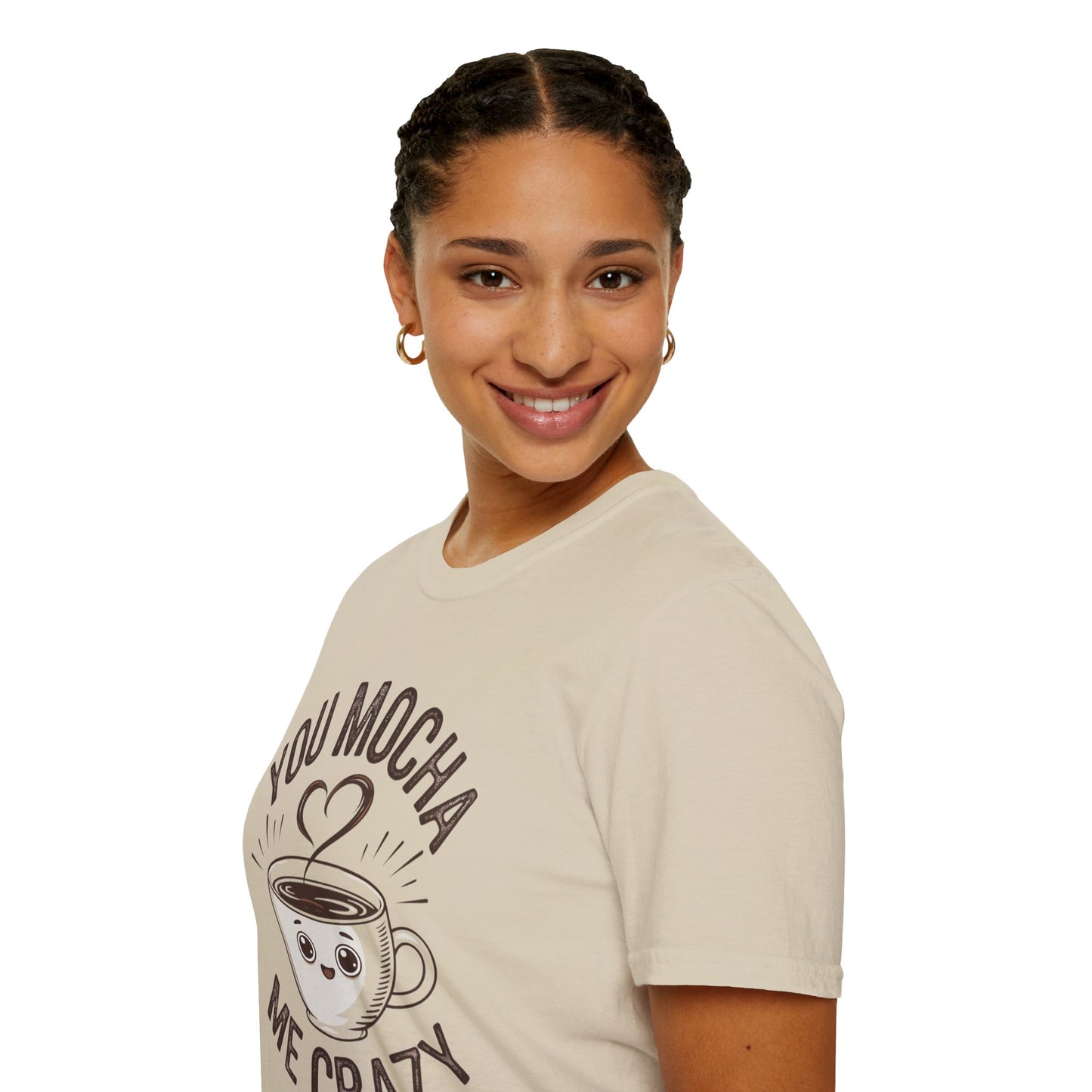 You Mocha Me Crazy T-Shirt - Cute Coffee Pun Graphic Tee - Funny Coffee Lover Shirt - Foodie Gift - Barista Humor Tee - Unisex XS-5XL