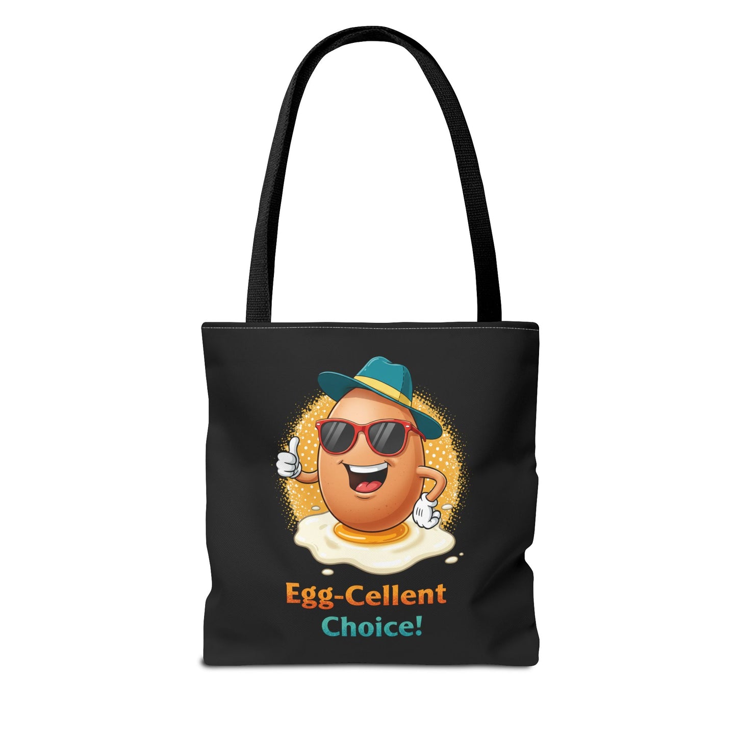 Tote Bag: Egg-Cellent Choice Thumbs Up Pun Design