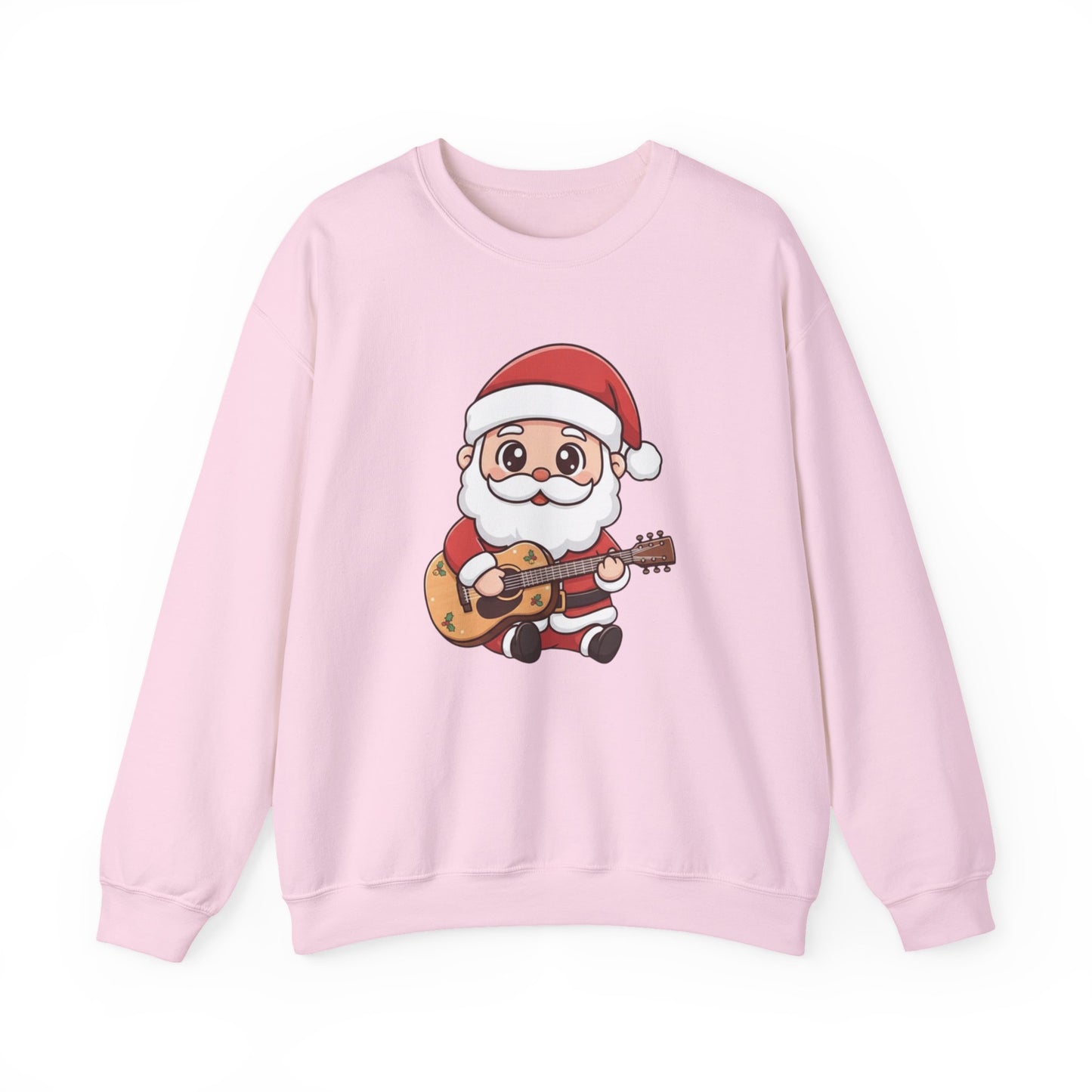 Cute Santa Guitar Sweatshirt | Christmas Music Lover Sweater | Holiday Crewneck | Funny Santa Musician Shirt | Cozy Xmas Gift for Him or Her