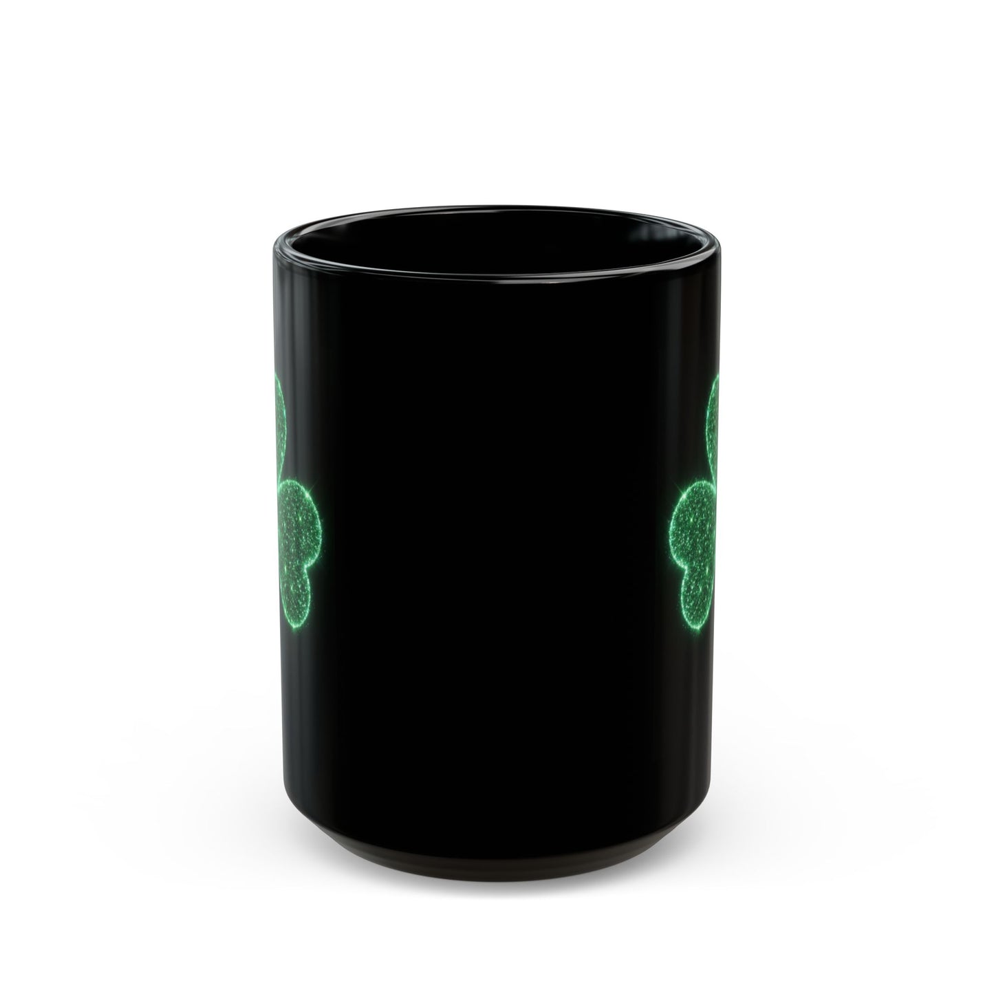 Glowing Shamrock Mug, St Patricks Day Gift, Lucky Green Clover Coffee Cup, Emerald Glitter Aesthetic, Irish Pride Mug, Magic Luck Tea Cup