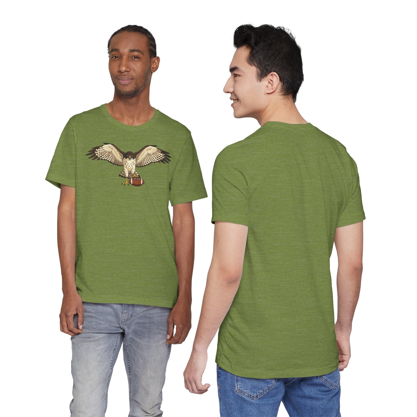 Hawk Football Shirt, Hawk Holding Football T Shirt, Football Mascot Tee, Bird Of Prey Shirt, Sports Fan Gift, Game Day Hawk Tee