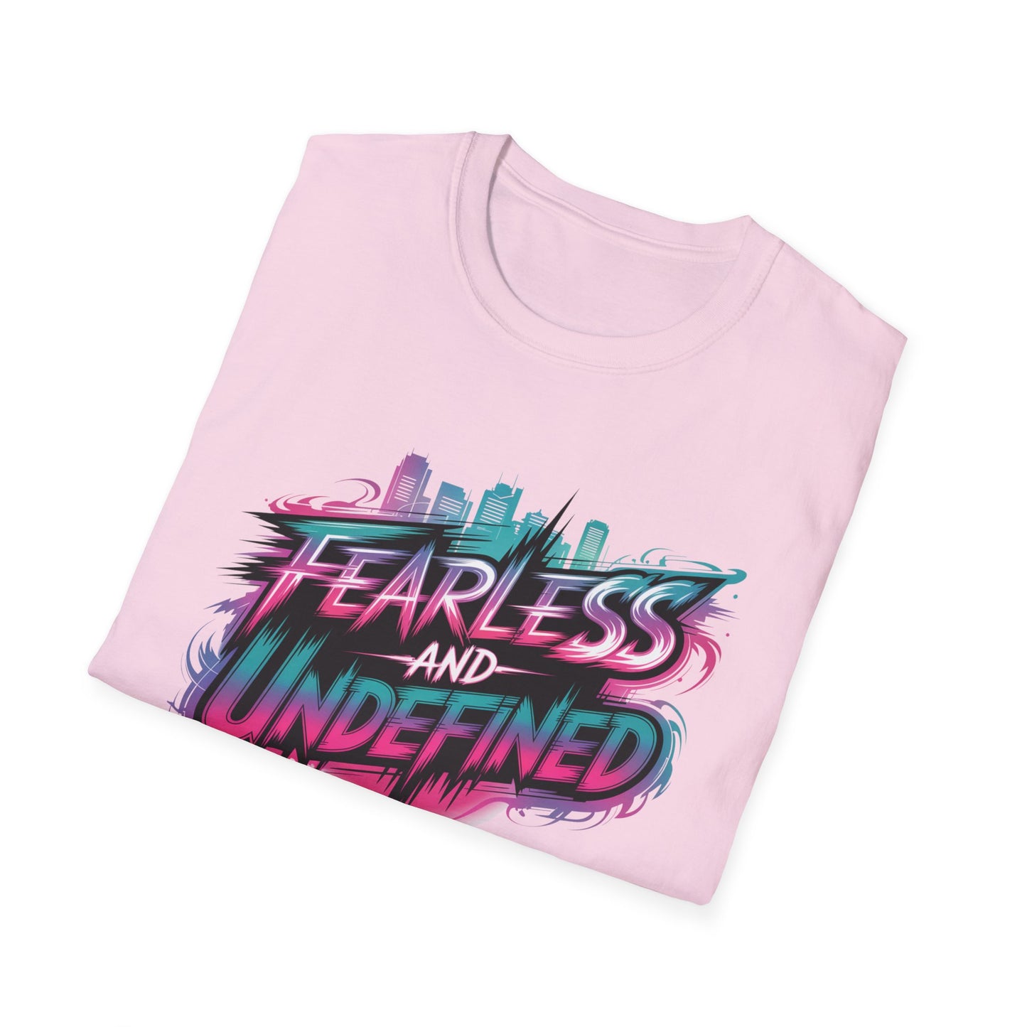 Fearless And Undefined T-Shirt, KPop Anime Inspired Shirt, Bold Motivational Tee, Neon Graphic Top, Empowering Streetwear For Fans And Dreamers
