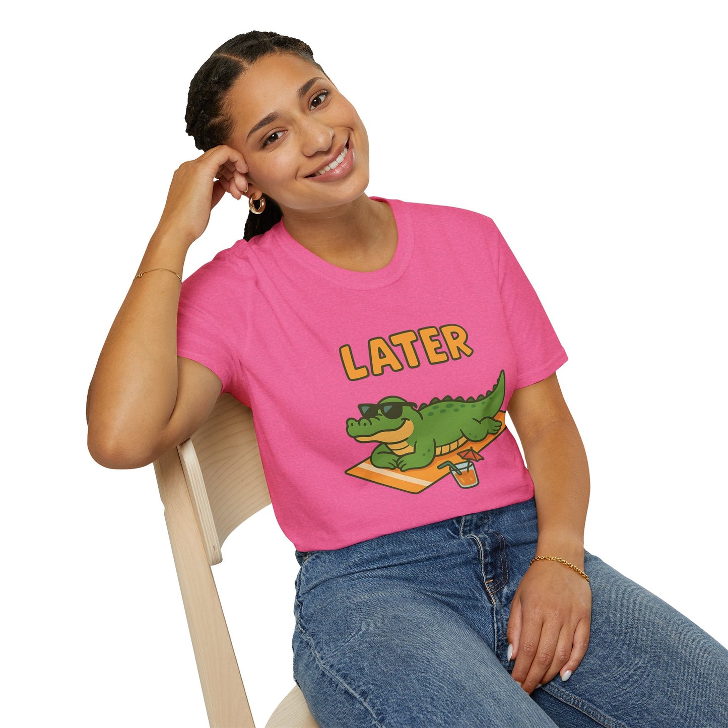 Later Gator Graphic Tee - Funny Alligator T-Shirt | Funny Summer Shirt | Trendy Animal Tee | Cute Gator Gift | Y2K Retro Humor Tee