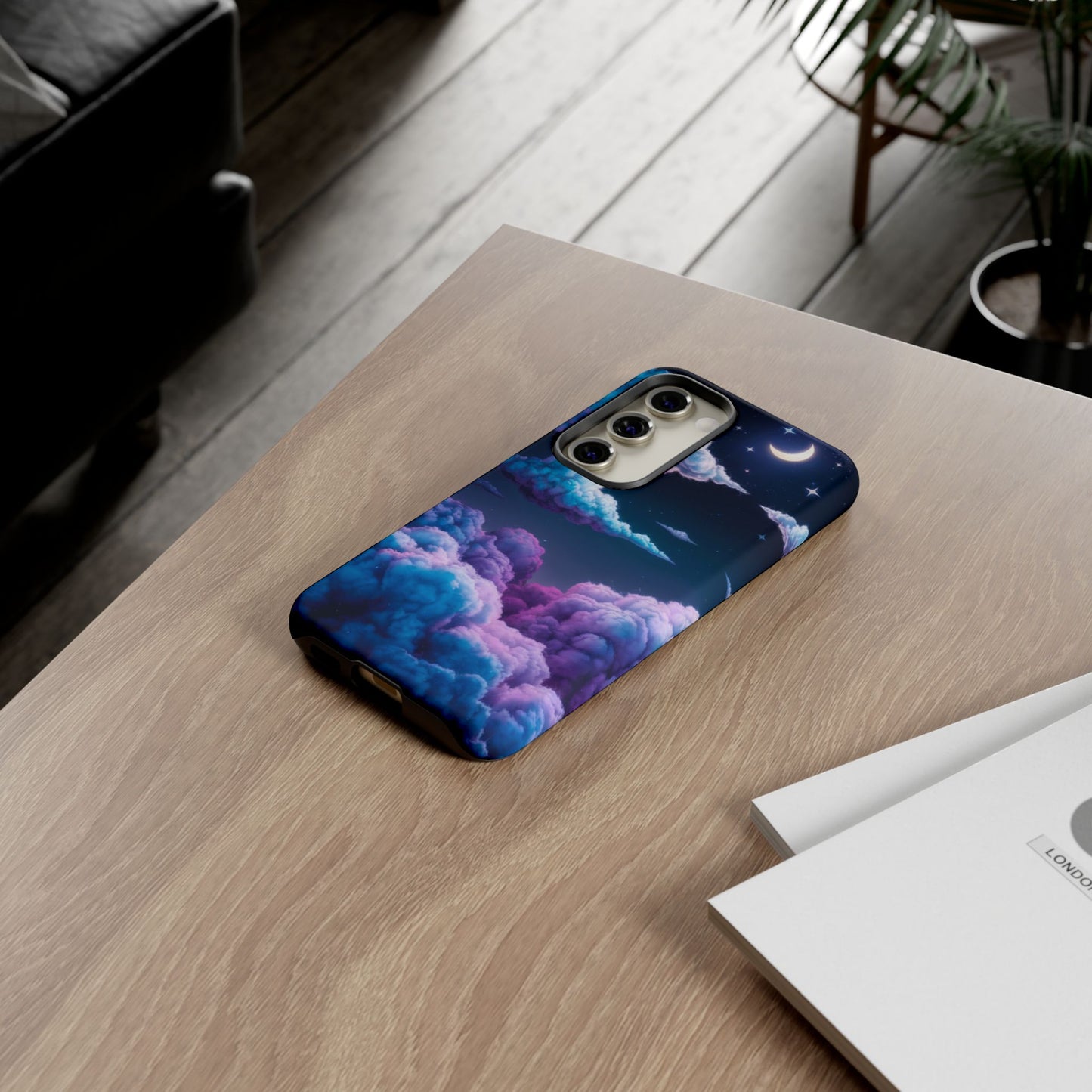 Dreamy Clouds & Moon Tough Samsung Galaxy Case
