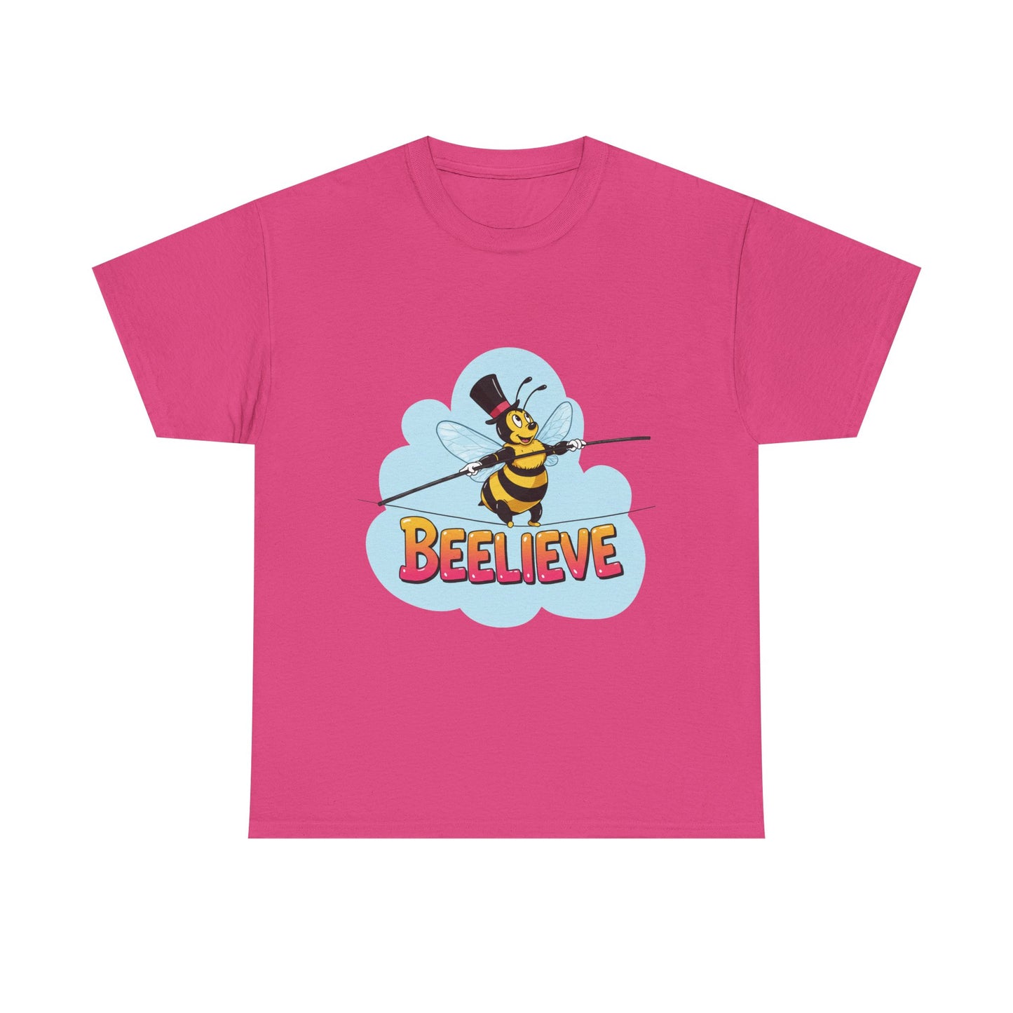 “Beelieve” Bee Pun T‑Shirt | Cute Bee Graphic Tee | Inspirational Pun Shirt | Funny Nature Lover Gift | Bee Belief Positive Vibes Tee