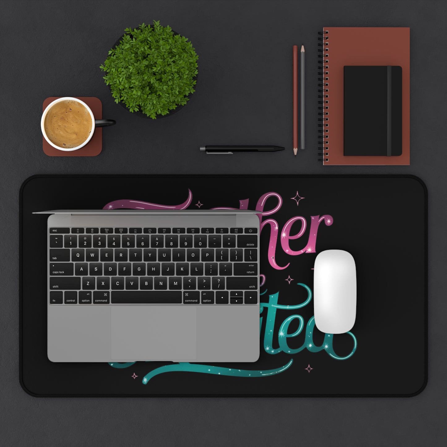 Desk Mat - Musical Inspired Quote 'Together We're Unlimited' Mouse Pad