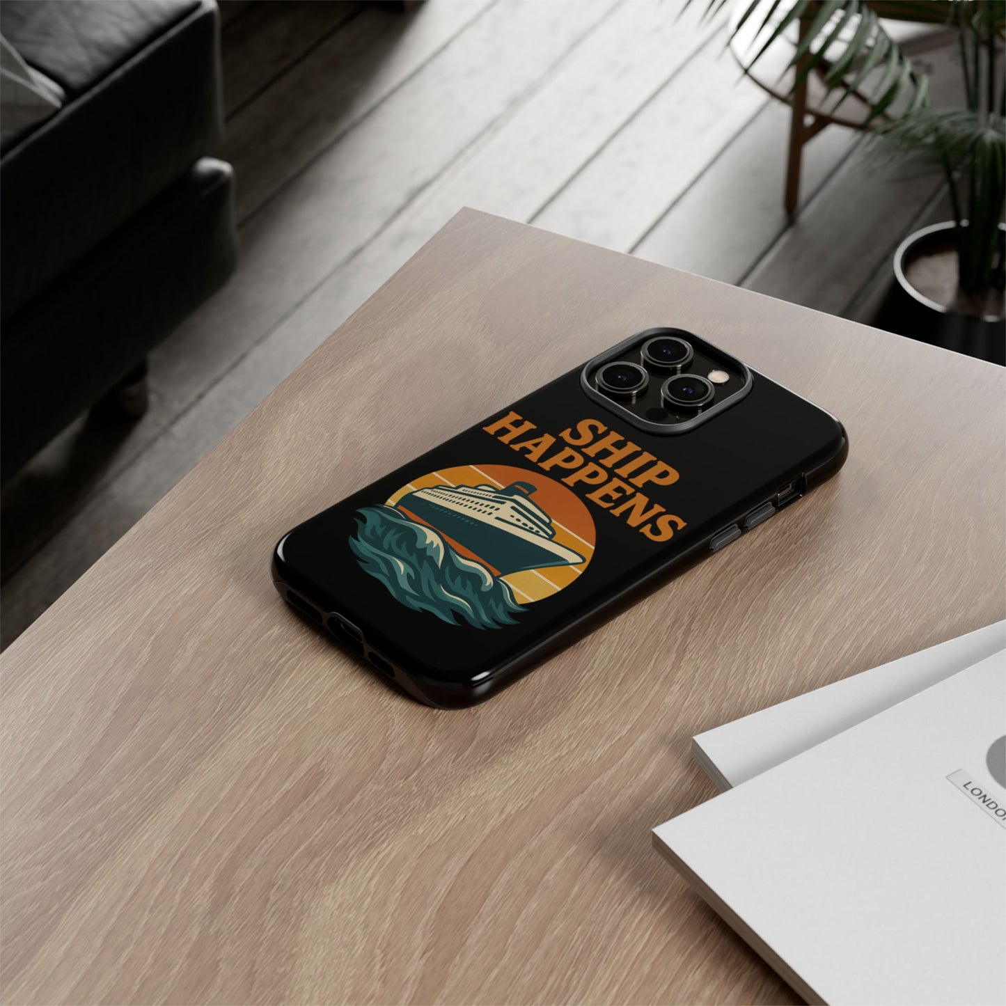 iPhone Case Ship Happens Sunset Cruise Case Gift for Travel Lovers Nautical Phone Case Cruise Accessory