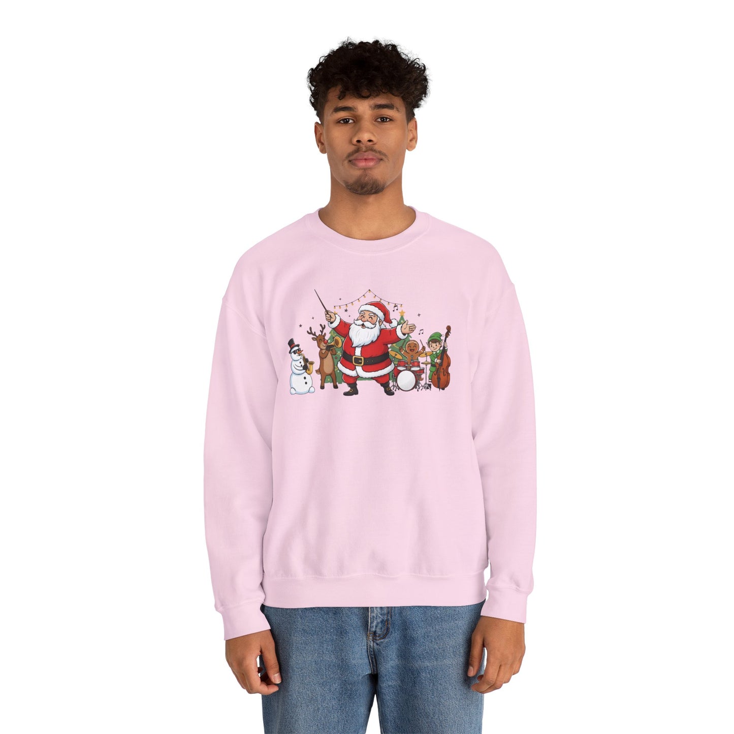 Santa’s Christmas Band Sweatshirt | Funny Holiday Crewneck | Festive Unisex Christmas Sweater | Cozy Winter Gift