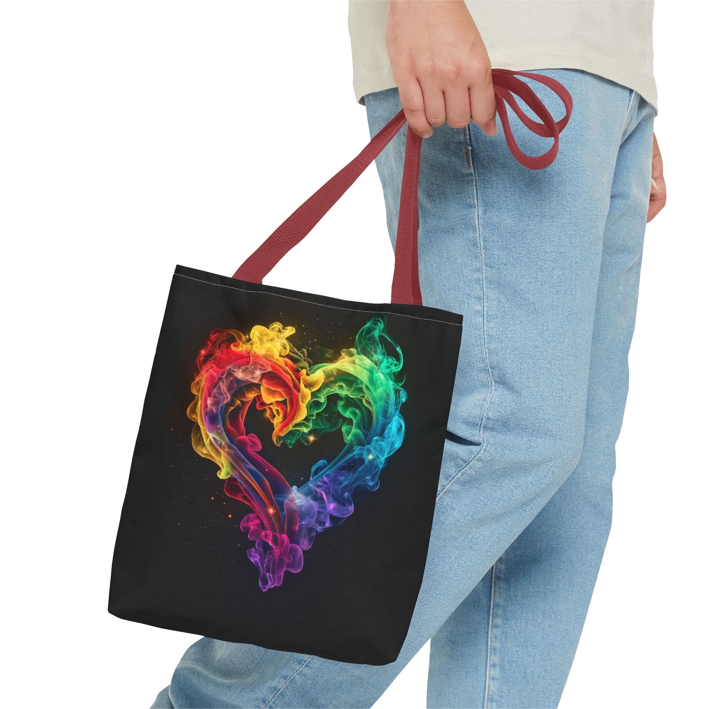 Colorful Smoke Heart Tote