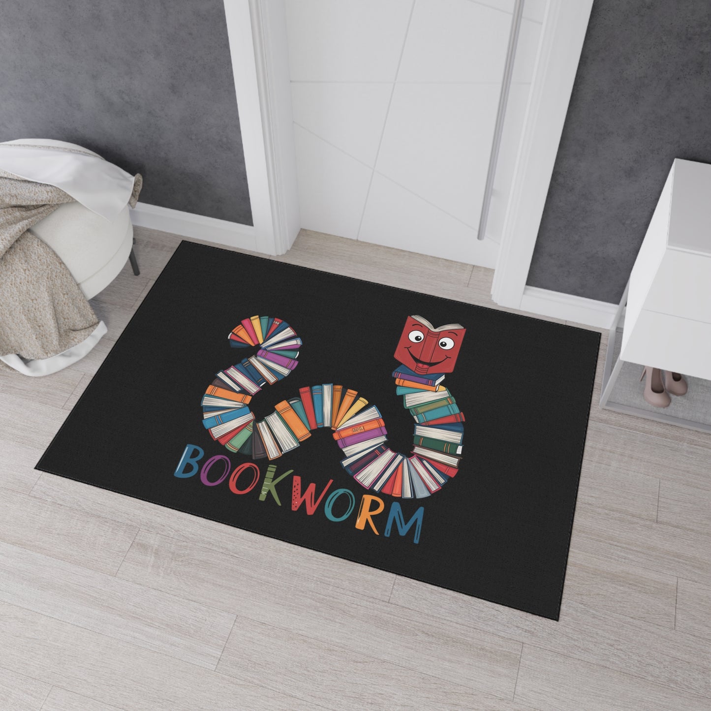 Floor Mat - Bookworm Design