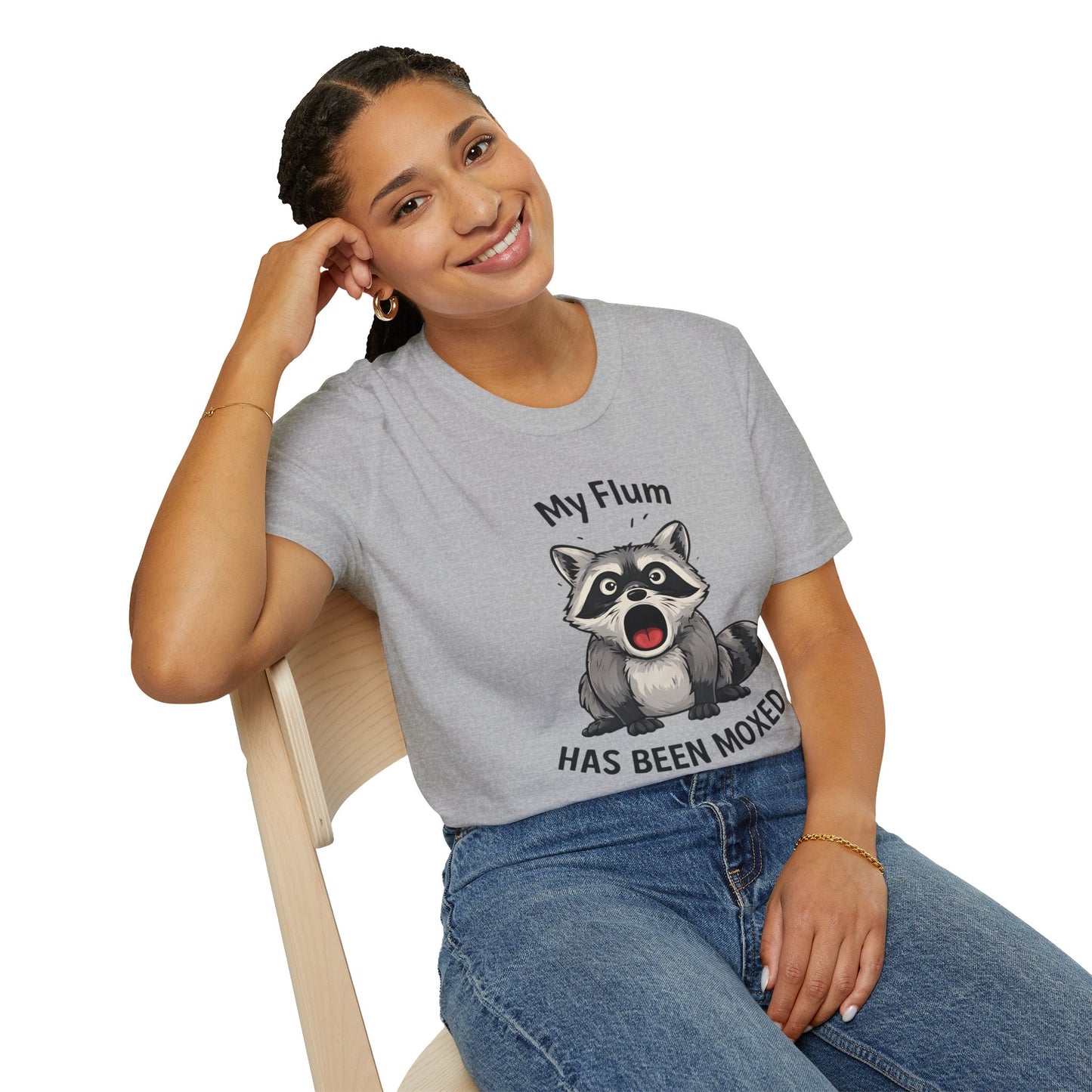 My Flum Has Been Moxed Shirt, Funny Raccoon T Shirt, Flummoxed Word Play Tee, Cute Shocked Raccoon Graphic Tee, Sarcastic Humor Shirt Gift