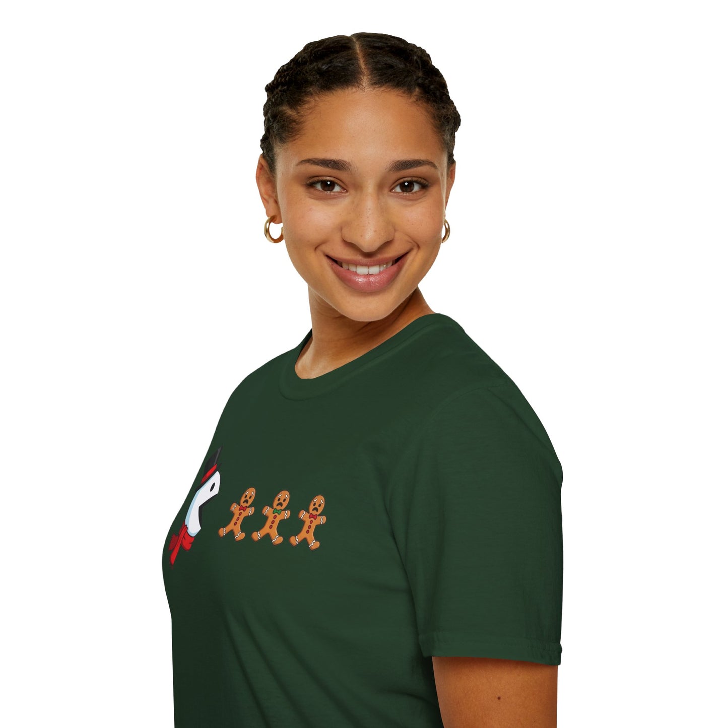 Funny Snowman And Gingerbread T-Shirt, Cute Christmas Tee, Holiday Humor Shirt, Festive Graphic Tee For Men And Women, Winter Gift Idea