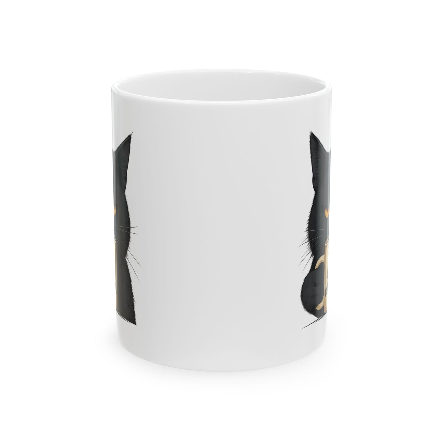 Sarcastic Black Cat Coffee Mug 11 oz or 15oz - “Well, thats unfortunate.” Funny Grumpy Cat Meme Gift, Office Humor, Tea Cup, Sarcasm Lover