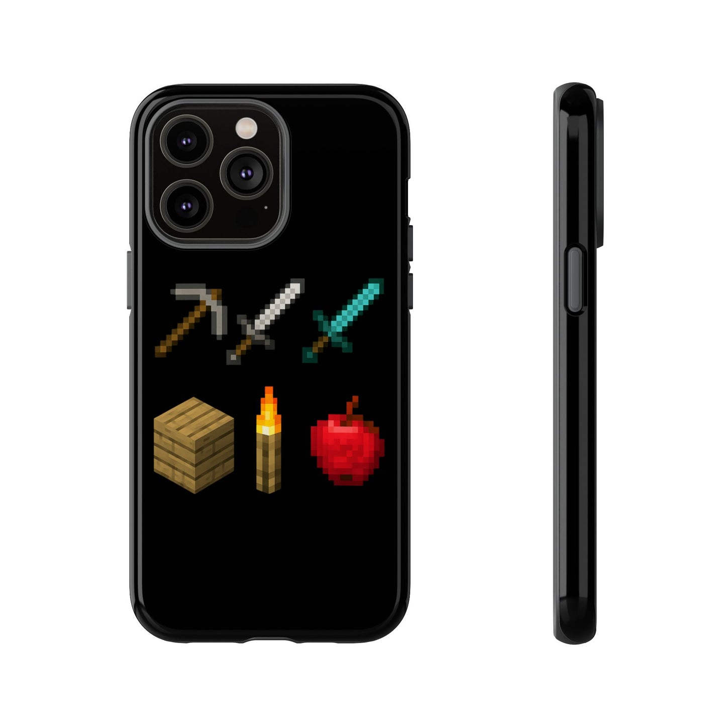 Pixel Art iPhone Case - Gaming-Inspired Tough Case for Gamers inspired by Minecraft Phone Case