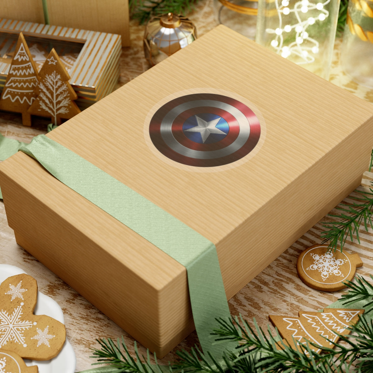 Captain America Shield Kiss-Cut Stickers - Perfect for Fans and Collectors