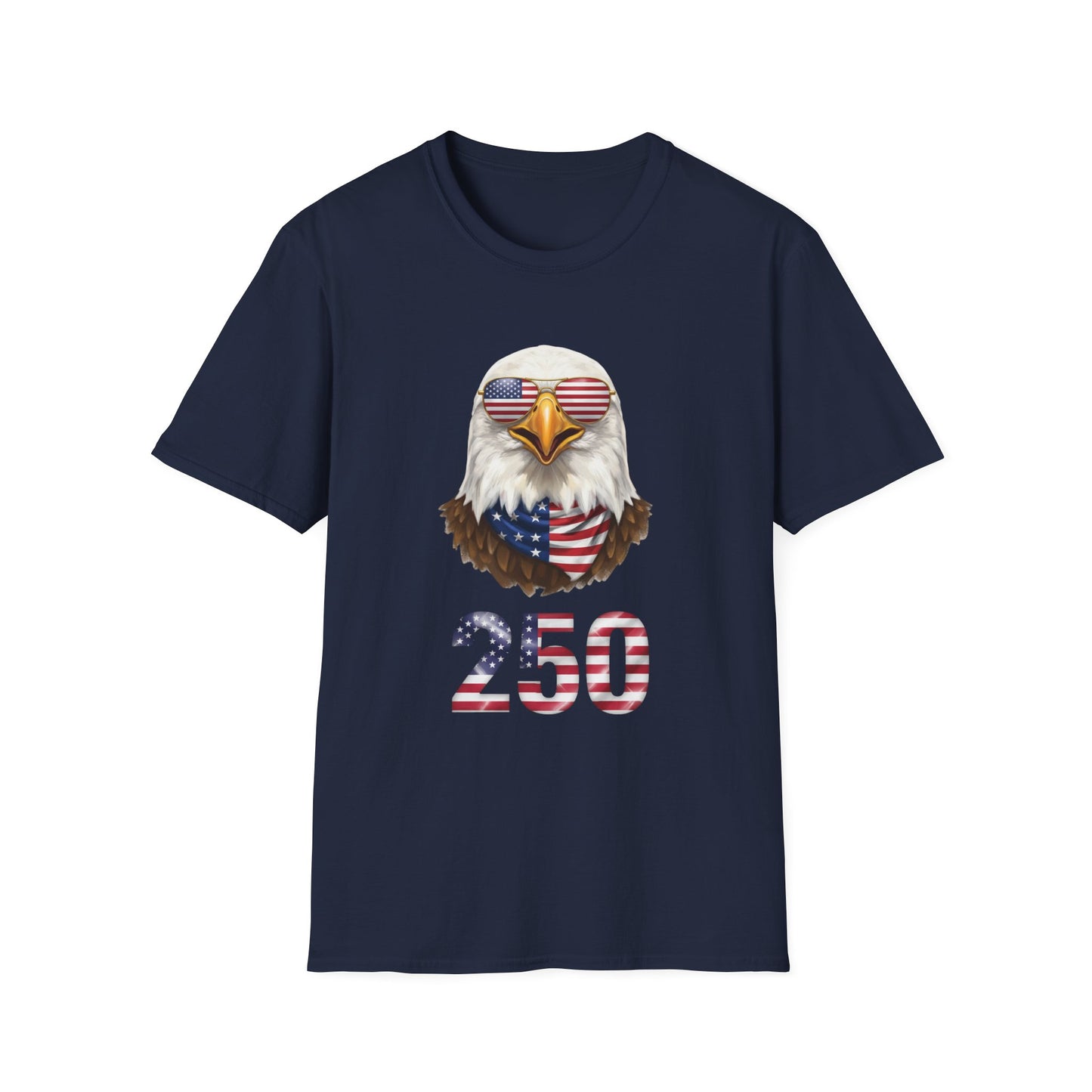 America 250 Eagle Shirt, Patriotic Bald Eagle Tee, USA Flag Sunglasses Shirt, 250th Anniversary Tee, 4th of July Shirt, American Pride Tee