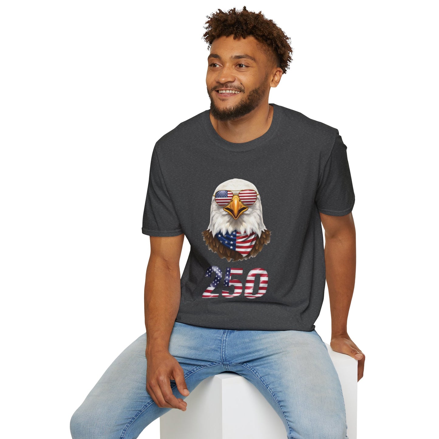 America 250 Eagle Shirt, Patriotic Bald Eagle Tee, USA Flag Sunglasses Shirt, 250th Anniversary Tee, 4th of July Shirt, American Pride Tee
