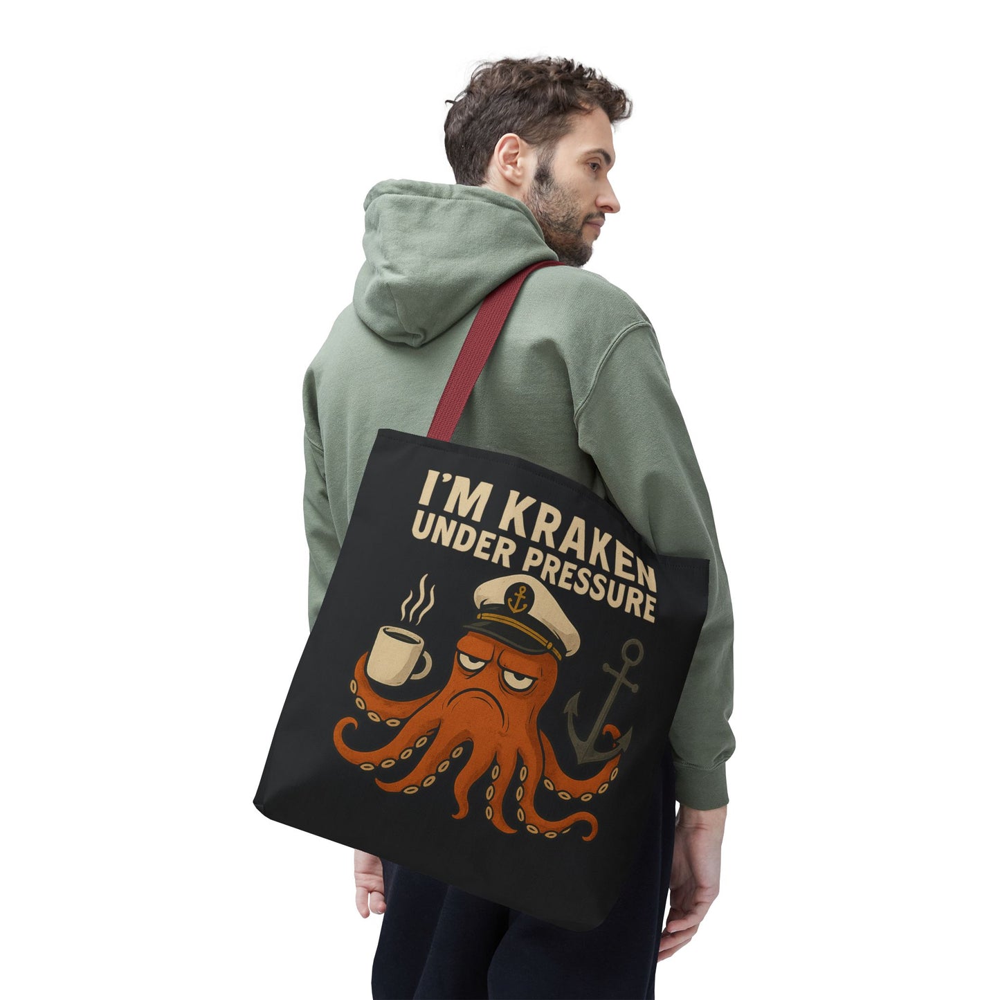 Stressed Octopus Tote Bag Nautical Bag Beach Tote Ocean Reusable Bag Seaside