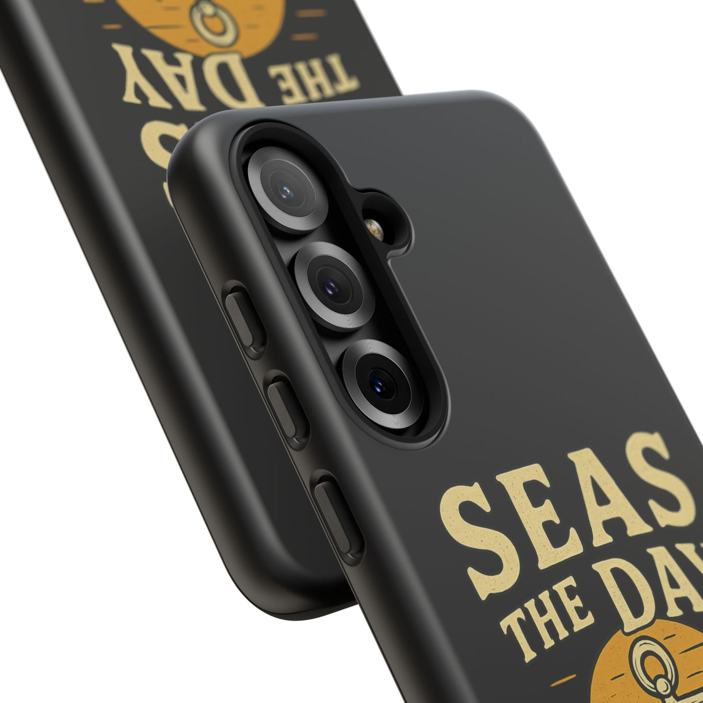 Seas the Day Samsung Case – Nautical Phone Case – Anchor Pun Gift – Ocean Lover Accessory – Motivational Phone Cover – Beach Vibes Case
