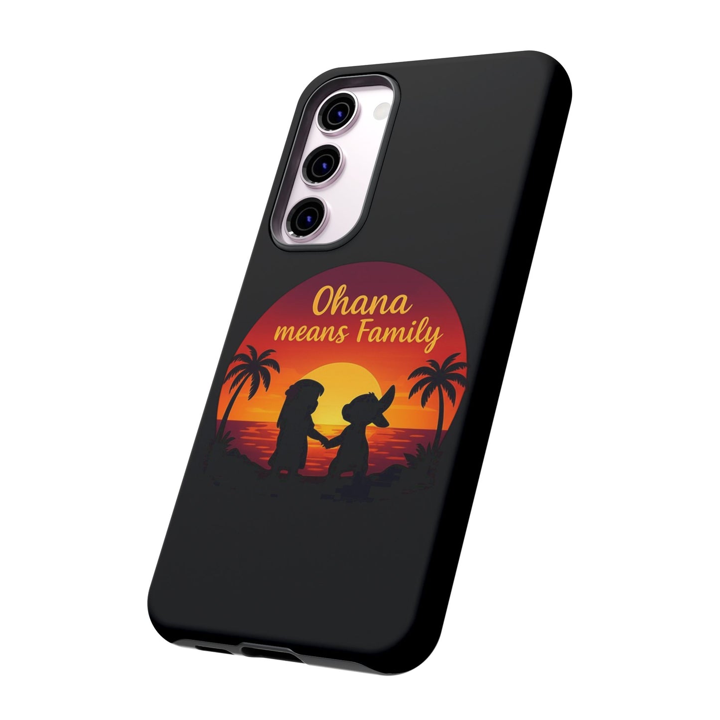 Ohana Means Family Samsung Case – Cute Hawaii Sunset Phone Cover – Lilo and Stitch-Inspired Gift – Protective Case for Galaxy S Series