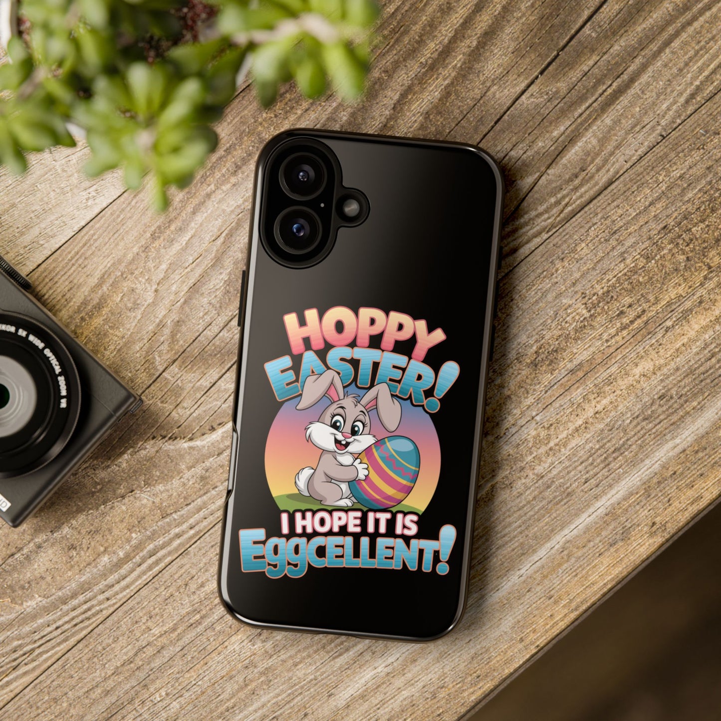 iPhone Case Easter Bunny 'Hoppy Easter I Hope it is Eggcellent' Easter Phone Case Easter Bunny
