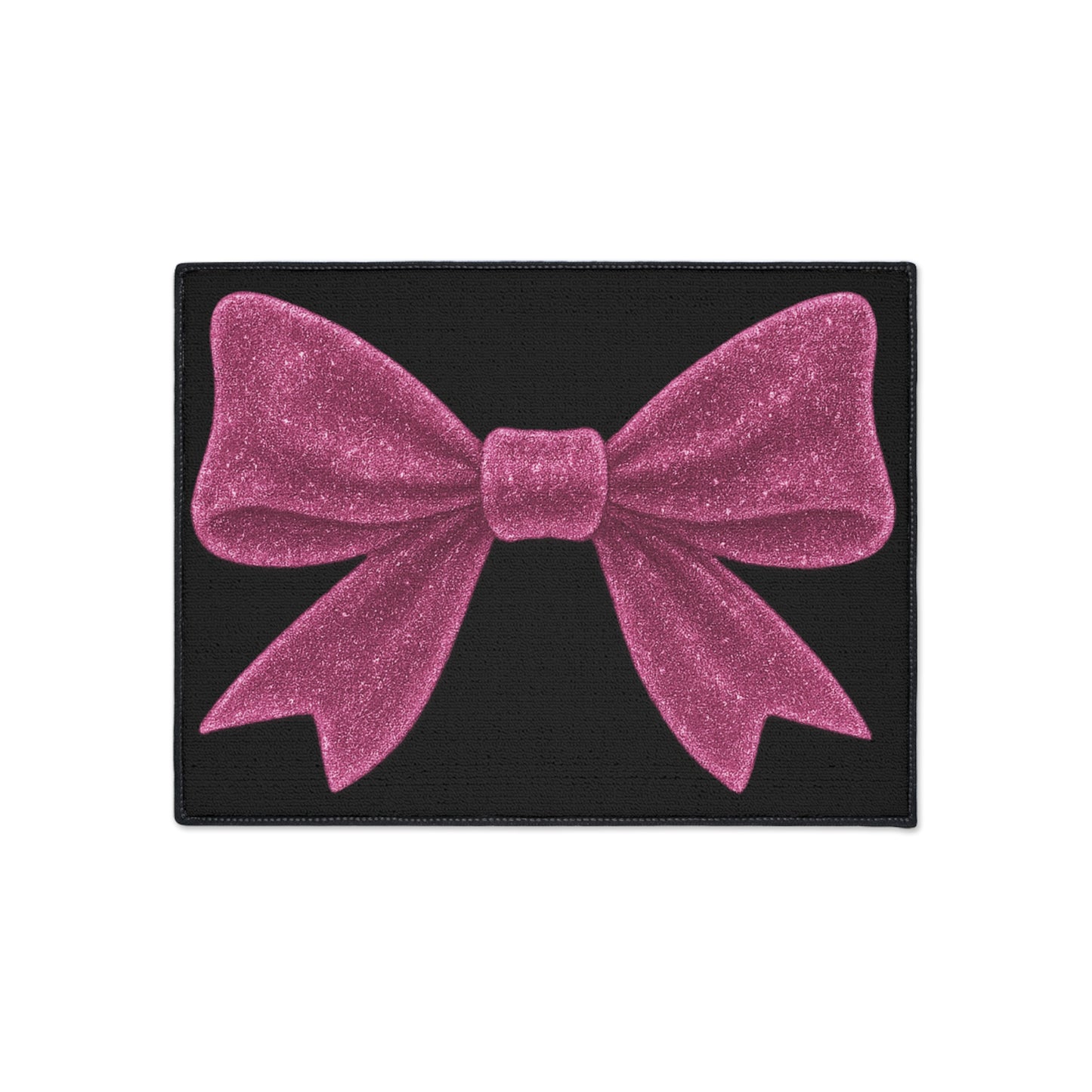 Pink Glitter Bow Doormat Glam Welcome Mat Cute Entry Rug Aesthetic Home Decor Girl Room Rug Housewarming Gift