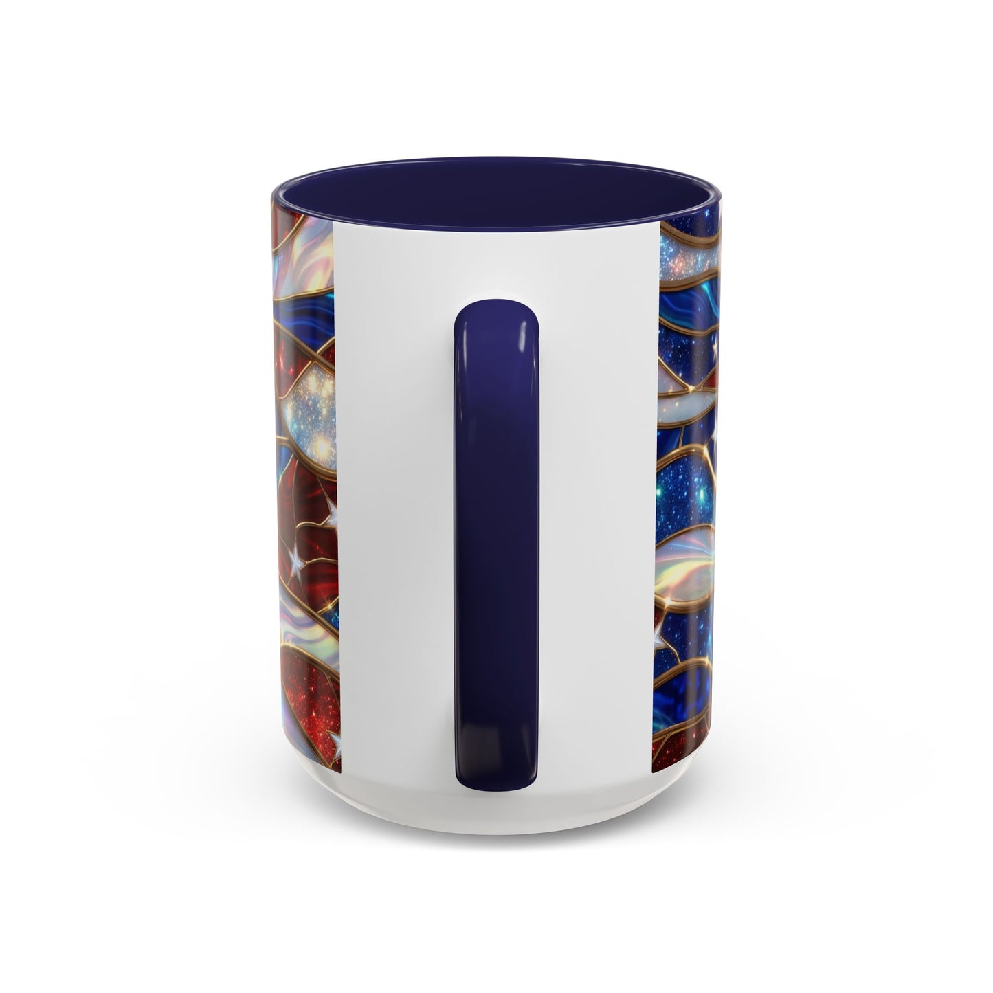 American Flag Mug, Stained Glass Flag Coffee Mug, Patriotic Mug, USA Flag Cup, Fourth Of July Gift, Veterans Gift Mug
