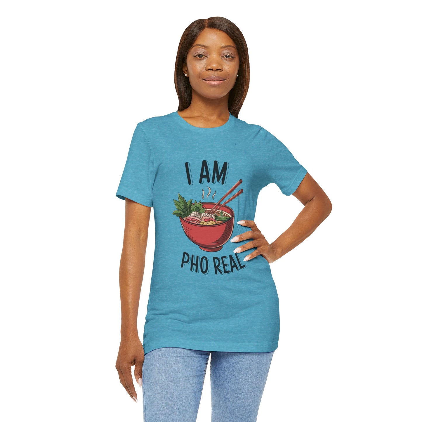I Am Pho Real T-Shirt | Funny Pho Noodle Bowl Tee, Vietnamese Food Pun Shirt, Ramen & Noodle Lover Gift, Cute Asian Cuisine Graphic Top