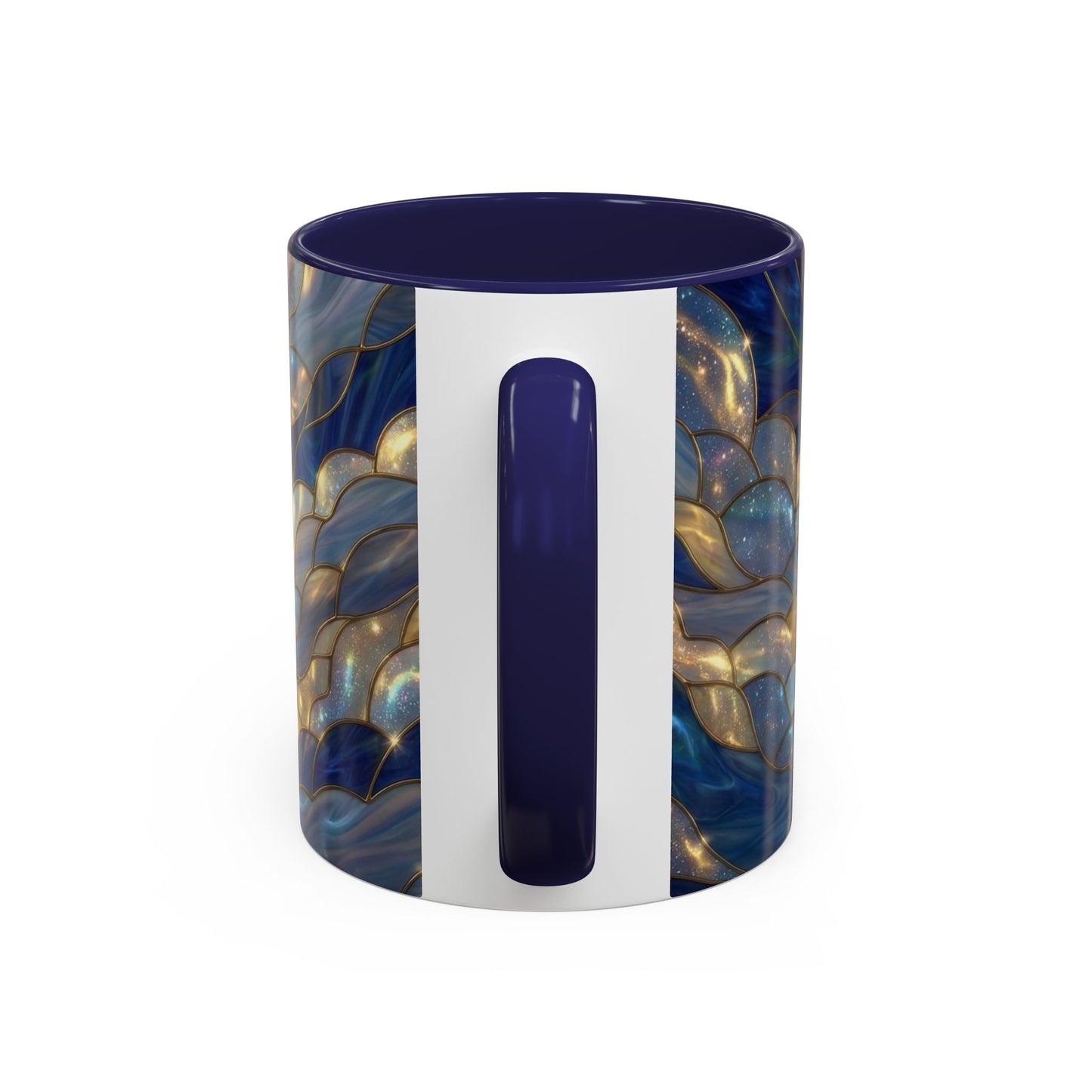 Stained Glass Hawk Mug, Soaring Bird Coffee Mug, Nature Art Hawk Cup, Bird Lover Gift, Stained Glass Style Animal Mug