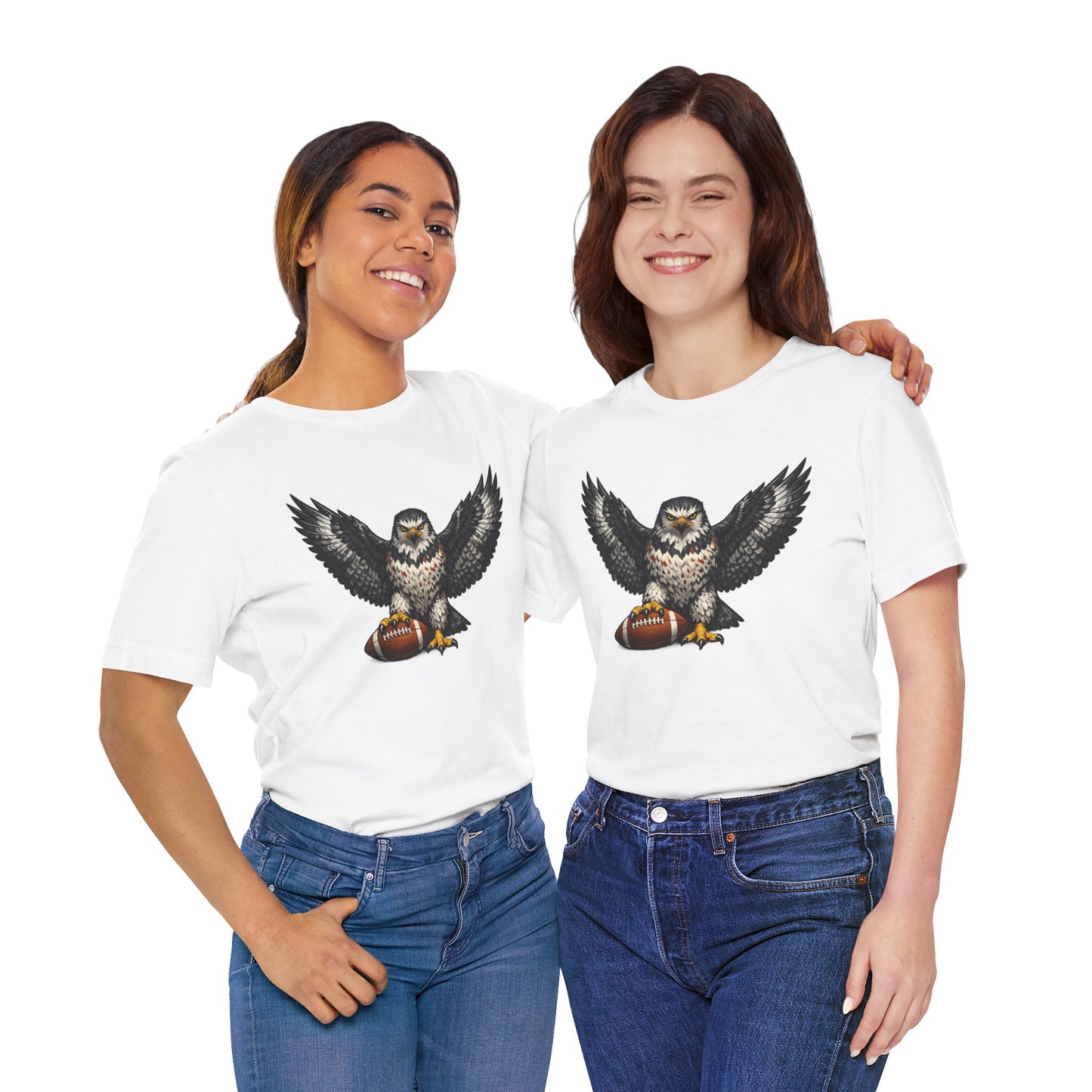 Hawk Football Shirt, Hawk Holding Football T Shirt, Hawk Mascot Tee, Football Bird Of Prey Shirt, Game Day Sports Tee, Hawk Fan Gift