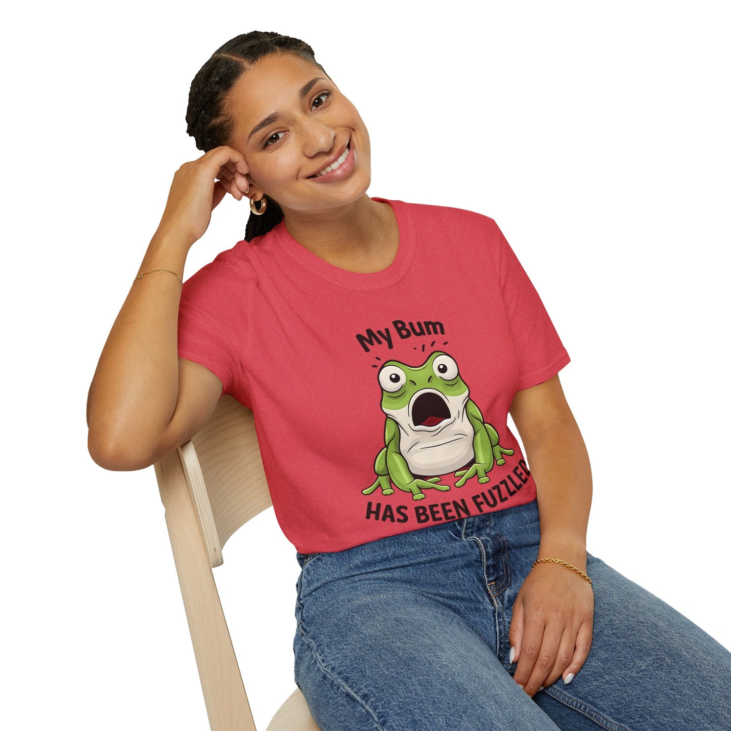 My Bum Has Been Fuzzled Shirt, Bumfuzzled Word Play Tee, Funny Frog T Shirt, Cute Shocked Frog Graphic Tee, Silly Humor Gift