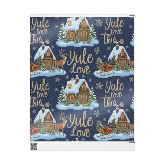 Christmas Wrapping Papers, Holiday Gift Wrap, Festive Packaging Supplies, Xmas Present Paper, Yule Love This Design