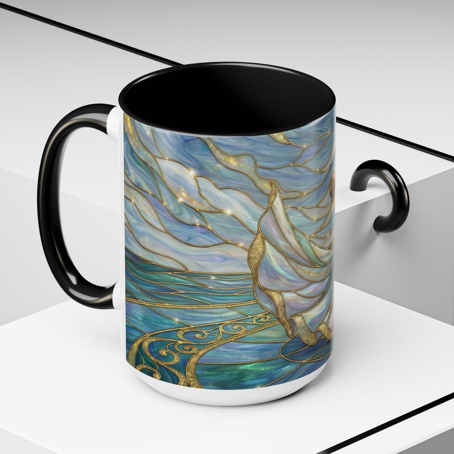 Stained Glass Mug, Dancing Couple Coffee Cup, Romantic Anniversary Gift, Ballroom Dancer Tea Cup, Wedding Present For Couple, Art Mug