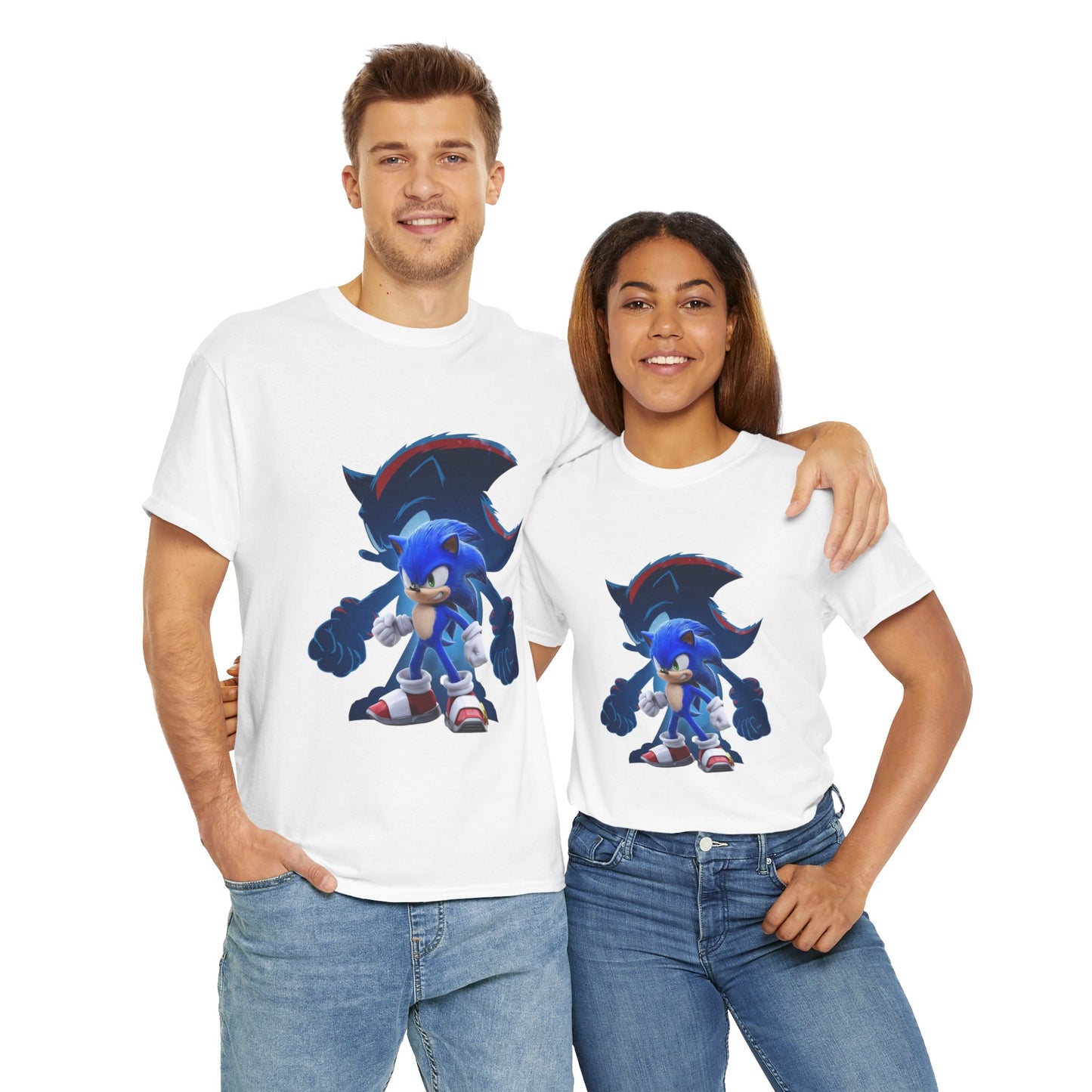 Blue Speed Hero Graphic Tee | Retro Gaming Legend T-Shirt | Fan Inspired Gamer Apparel | Cool Vintage Style Unisex Shirt for Adults & Teens