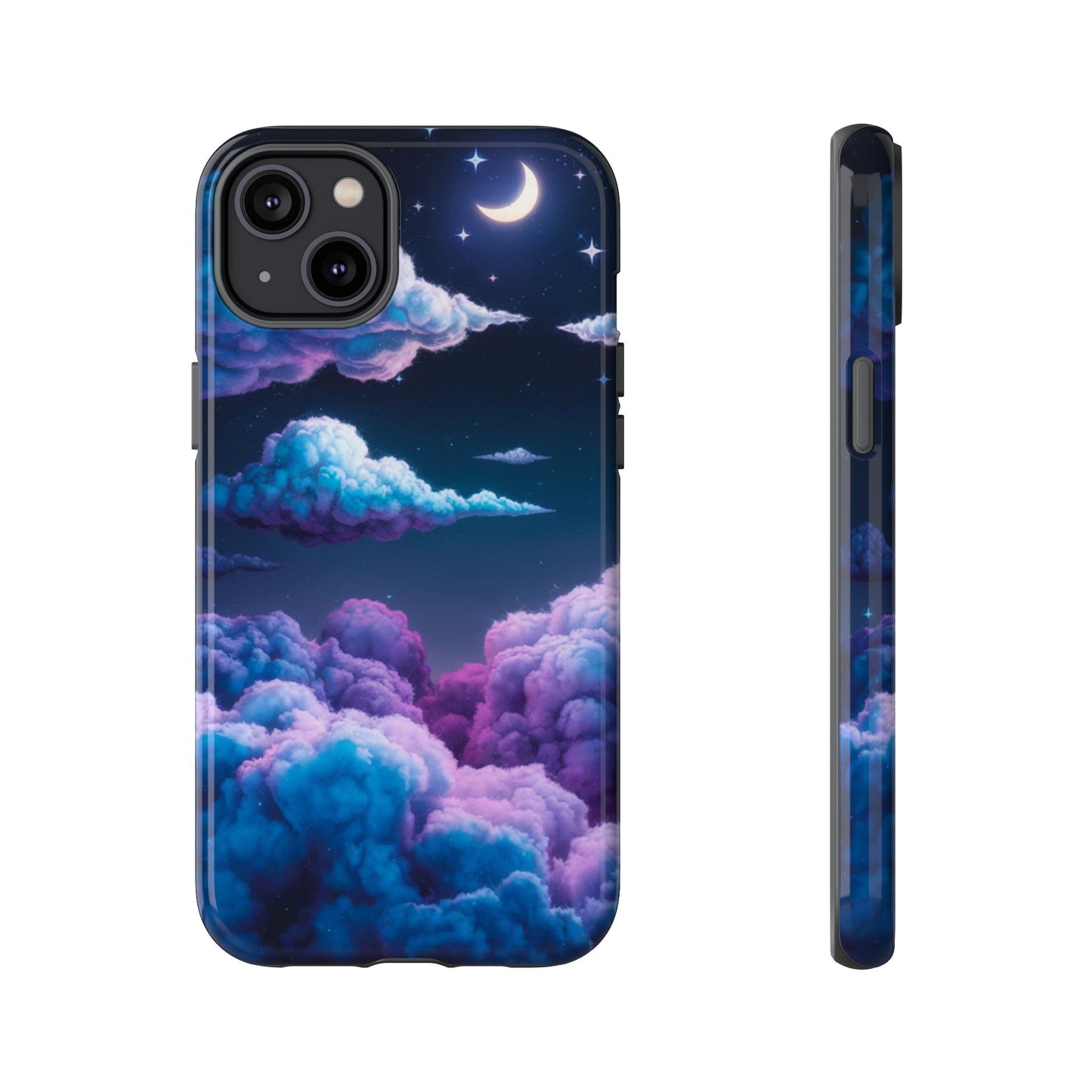 Dreamy Clouds & Moon Tough iPhone Case