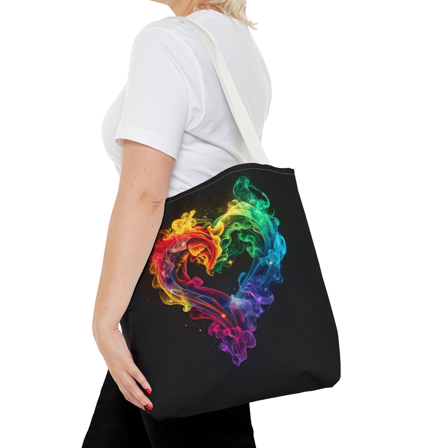 Colorful Smoke Heart Tote