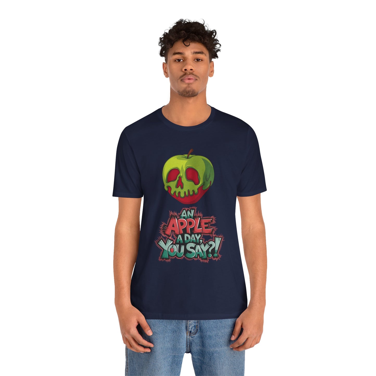 Funny Apple Skull Shirt – An Apple A Day You Say? – Grunge Fruit Tee – Y2K Nostalgia T‑Shirt – Gift for Fruit Lovers