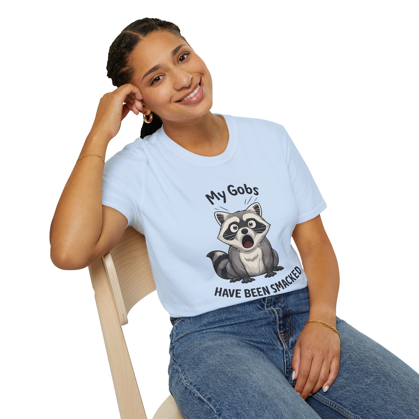 My Gobs Have Been Smacked Shirt, Funny Raccoon T Shirt, Gobsmacked Joke Tee, Meme Animal Shirt, Absurd Humor Graphic Tee