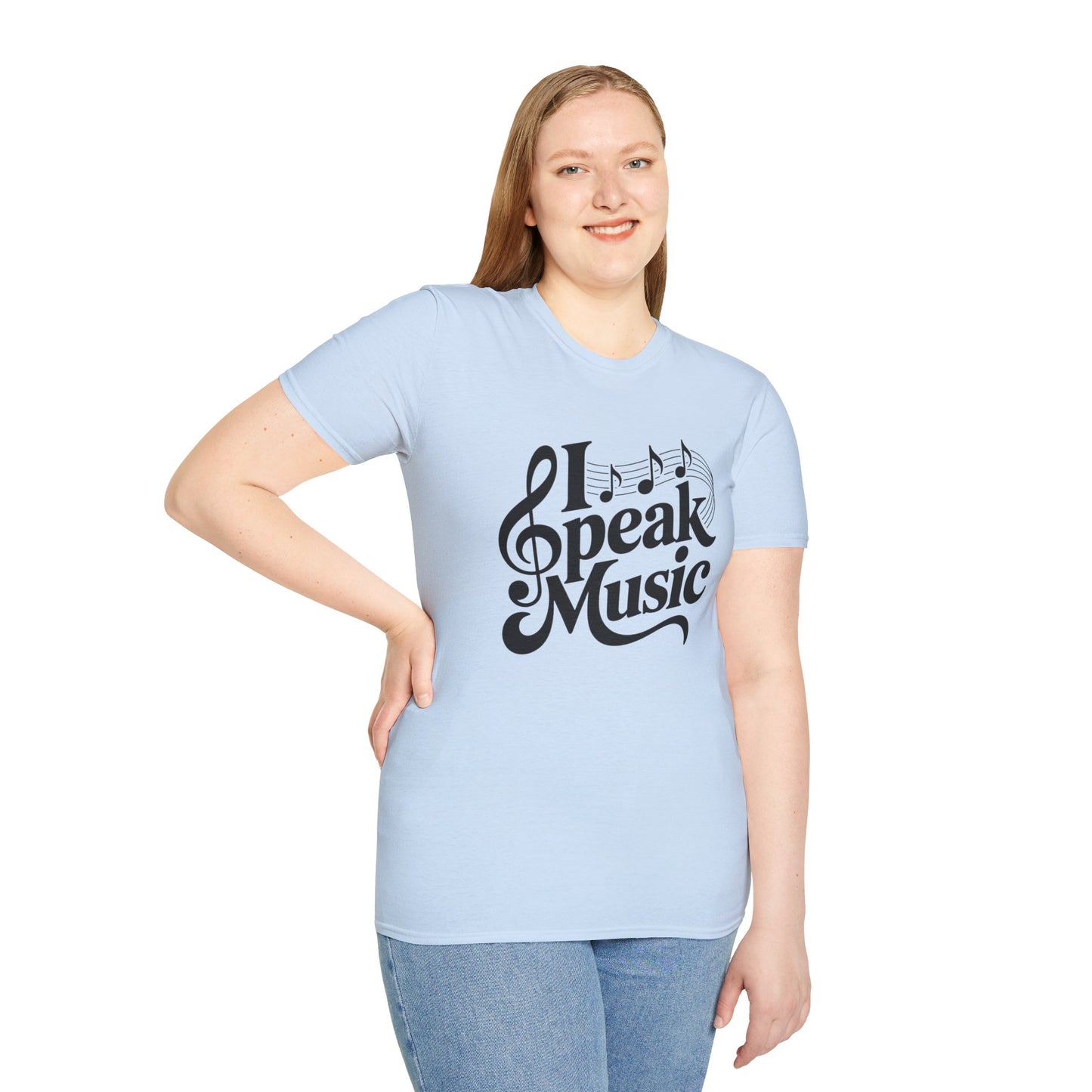I Speak Music Shirt | Funny Music Lover T-Shirt | Gift for Musicians, Choir, Band Teachers & Music Students | Treble Clef Graphic Tee