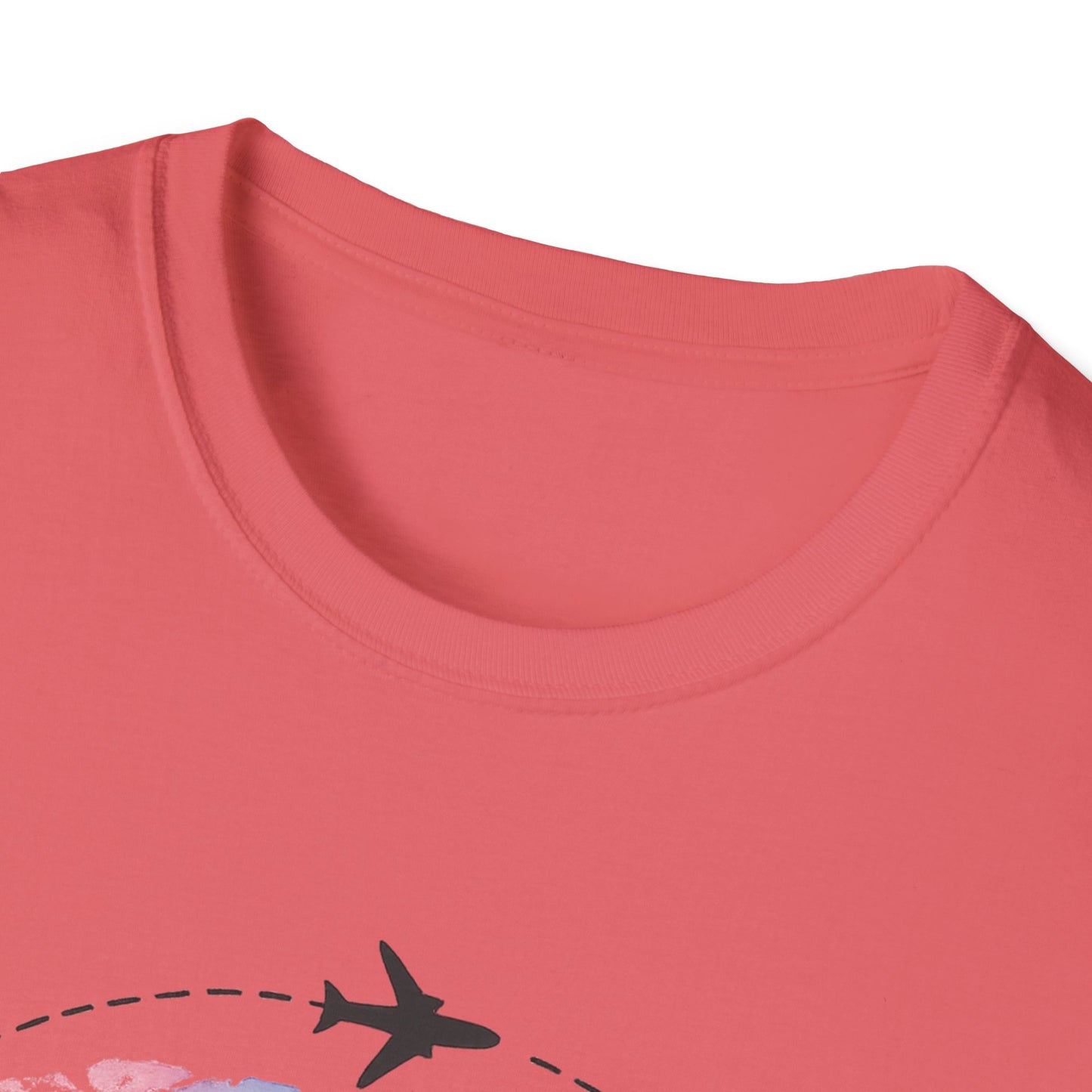Adventure Awaits Travel Shirt | Watercolor World Map Tee for Women and Men | Wanderlust Gift for Travelers, Hikers, Campers, Beach Lovers