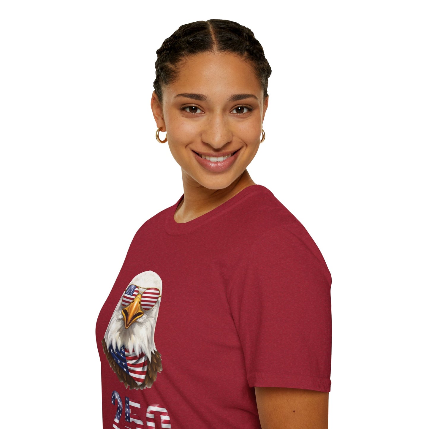 America 250 Eagle Shirt, Patriotic Bald Eagle Tee, USA Flag Sunglasses Shirt, 250th Anniversary Tee, 4th of July Shirt, American Pride Tee